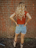Vintage Detailed Denim Shorts