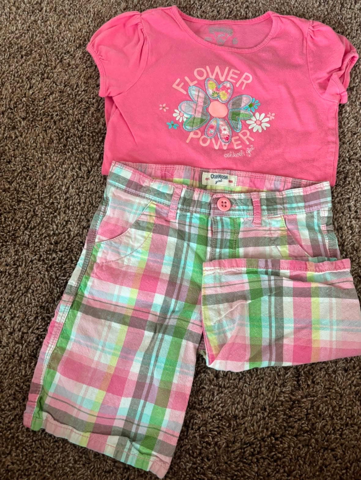 Y2K OshKosh Plaid Set