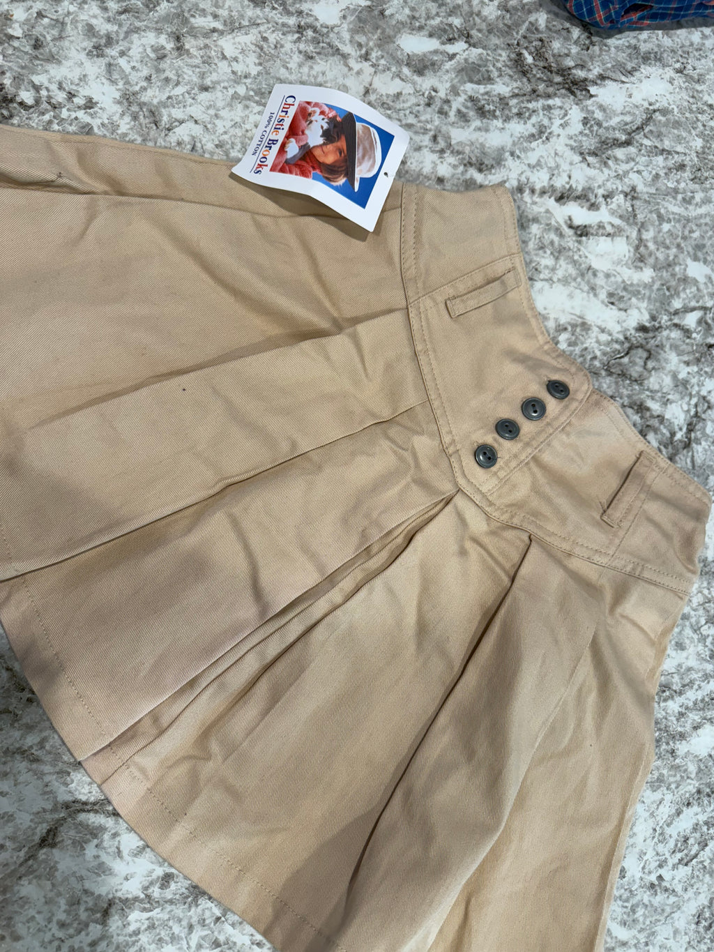 Vintage NWT Pleated Khaki Skirt