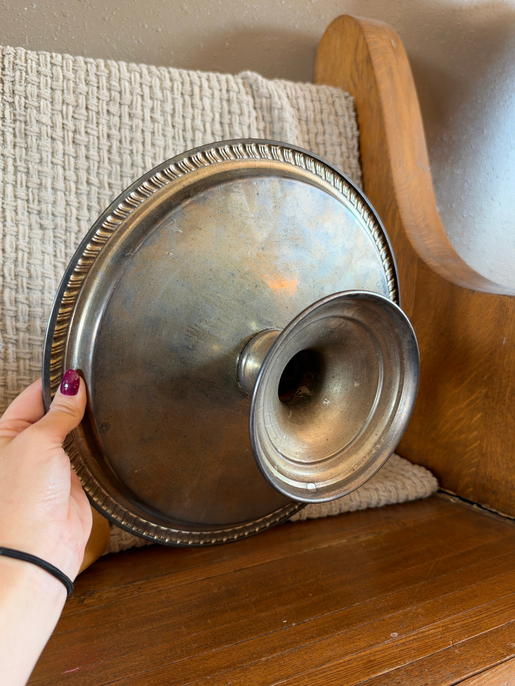 Antique Silver Platter/Cake Stand