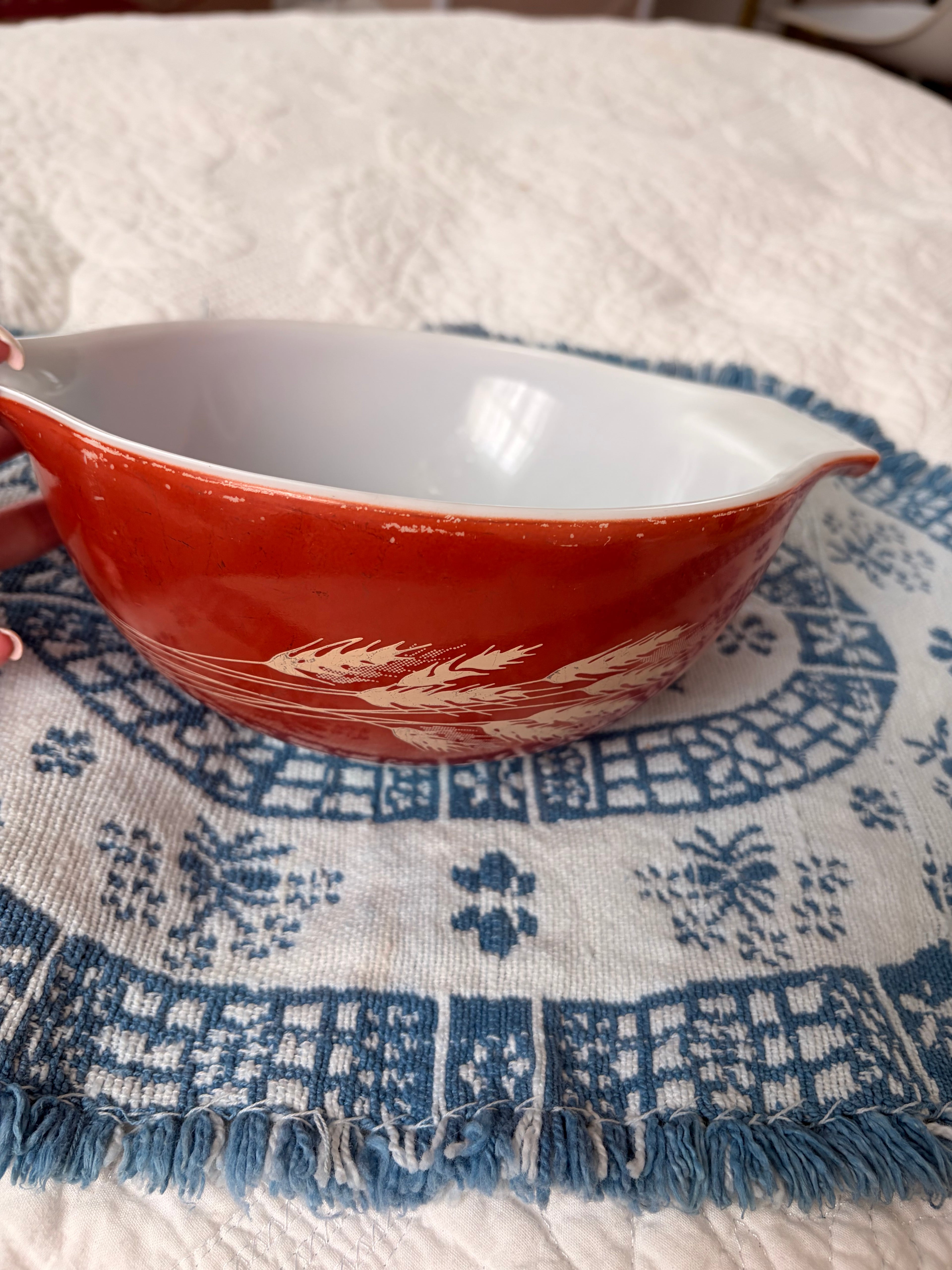 Vintage Pyrex Autumn Harvest Mixing Bowl #442