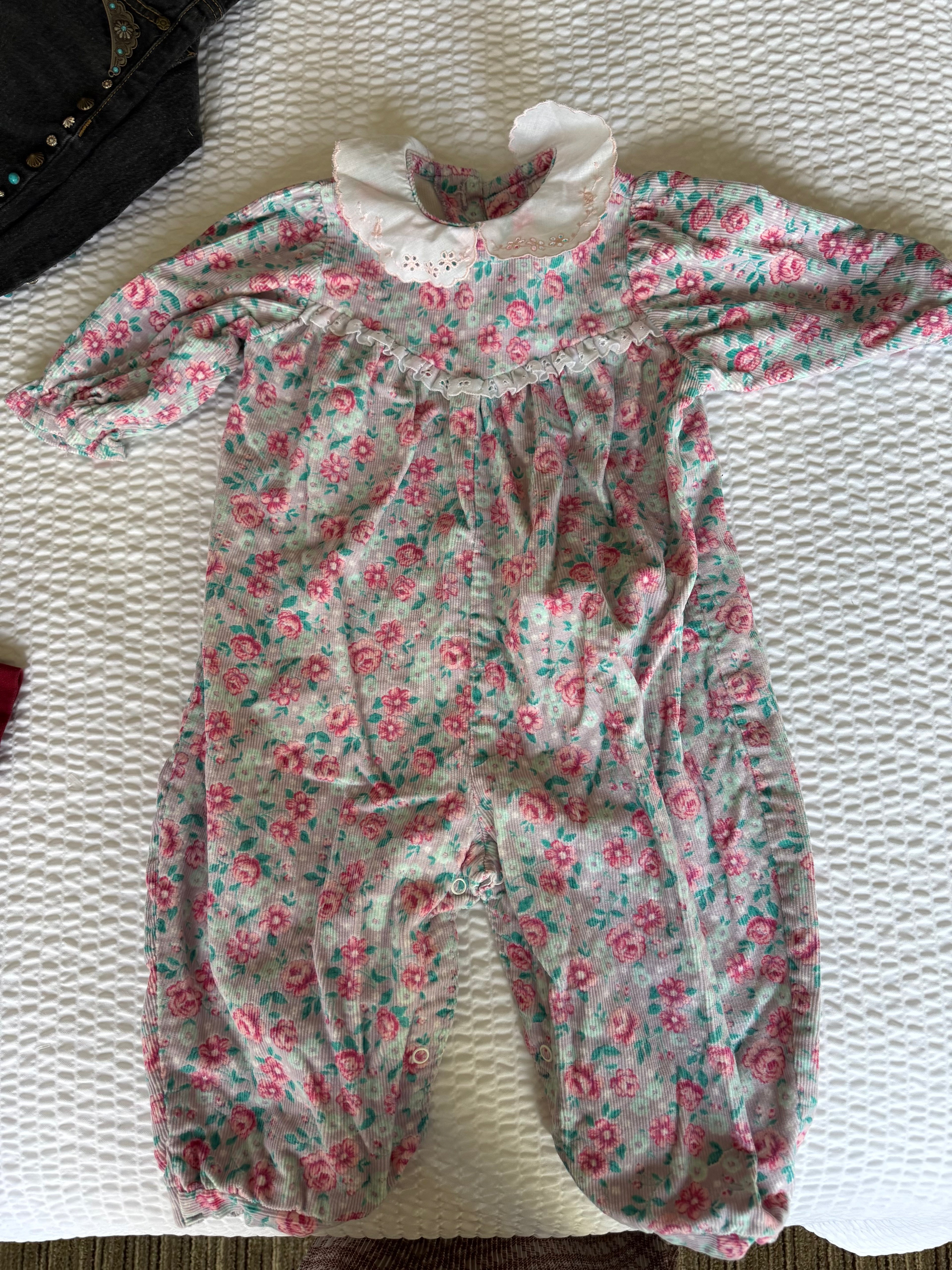 Vintage Floral Corduroy Jumper