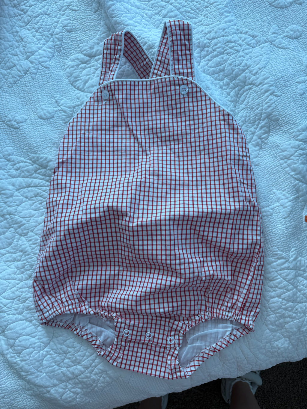 Vintage Red Gingham Overalls
