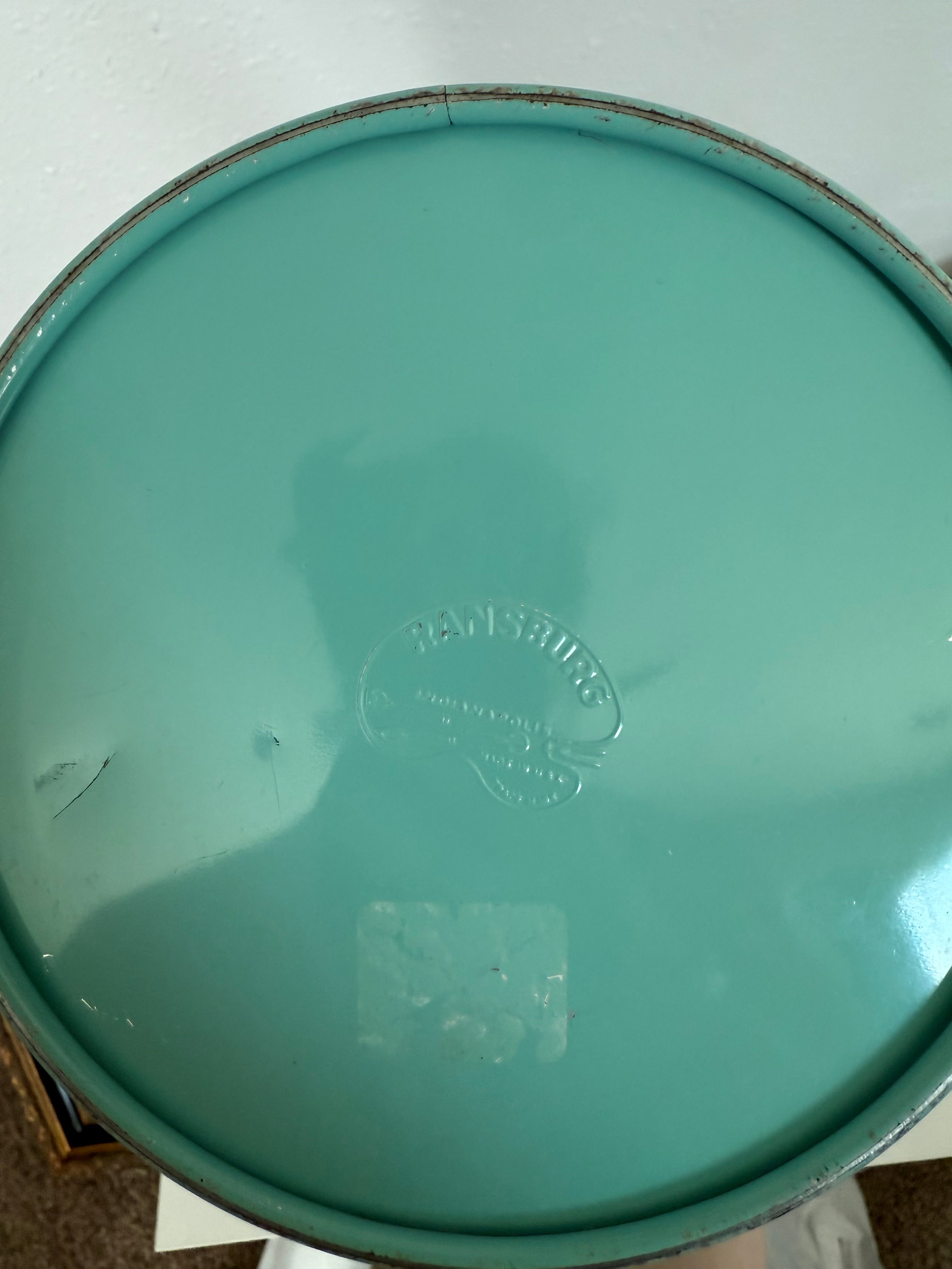 1960’s Ransburg Turquoise Flour Canister