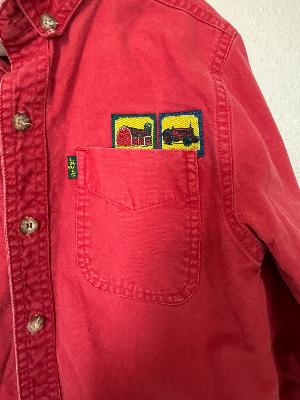 Vintage Little Levi’s RARE Red Button-up