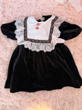 Vintage Velour Black Dress