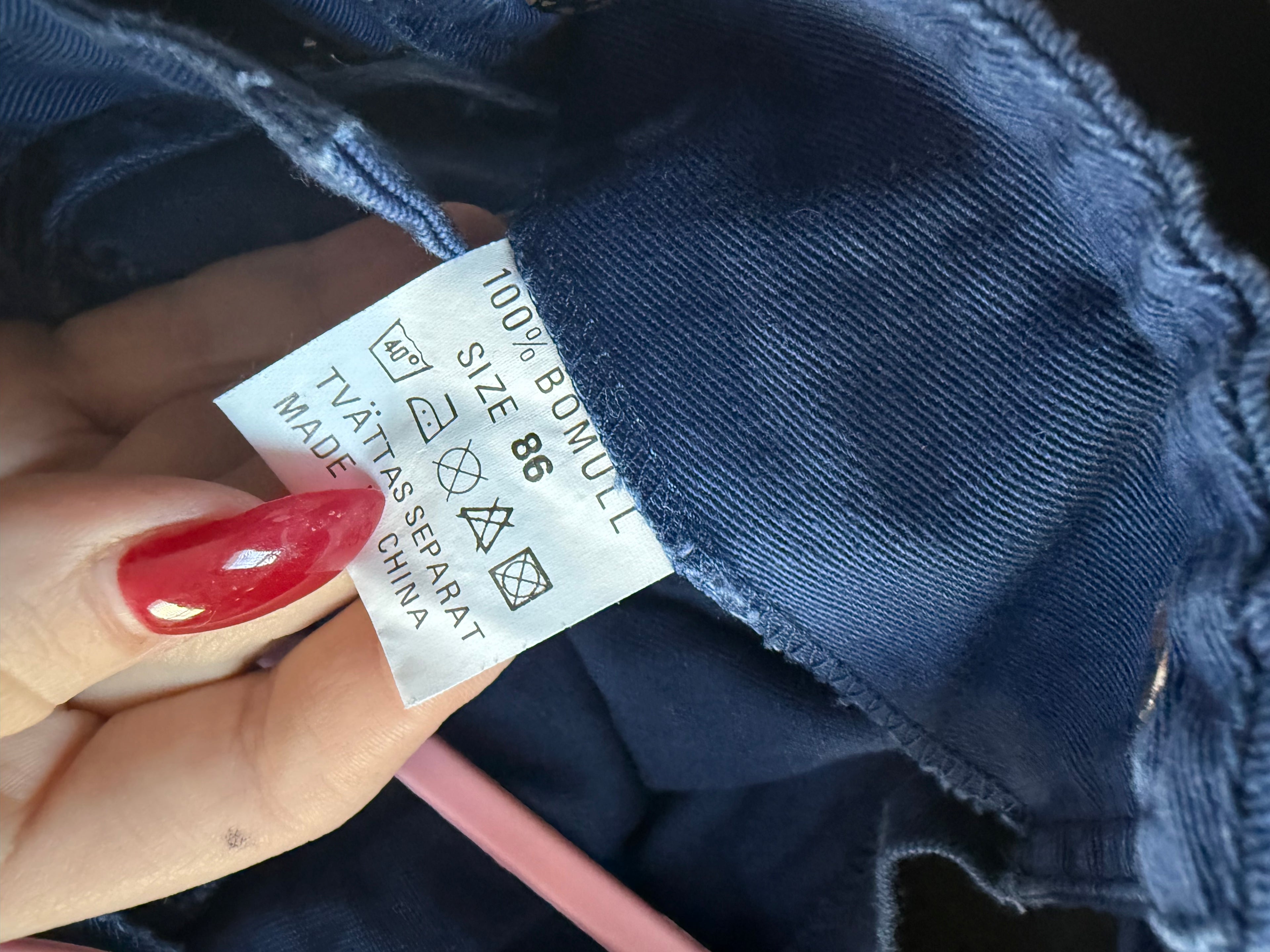 Vintage “Magic Circle” Blue Patterned Overalls