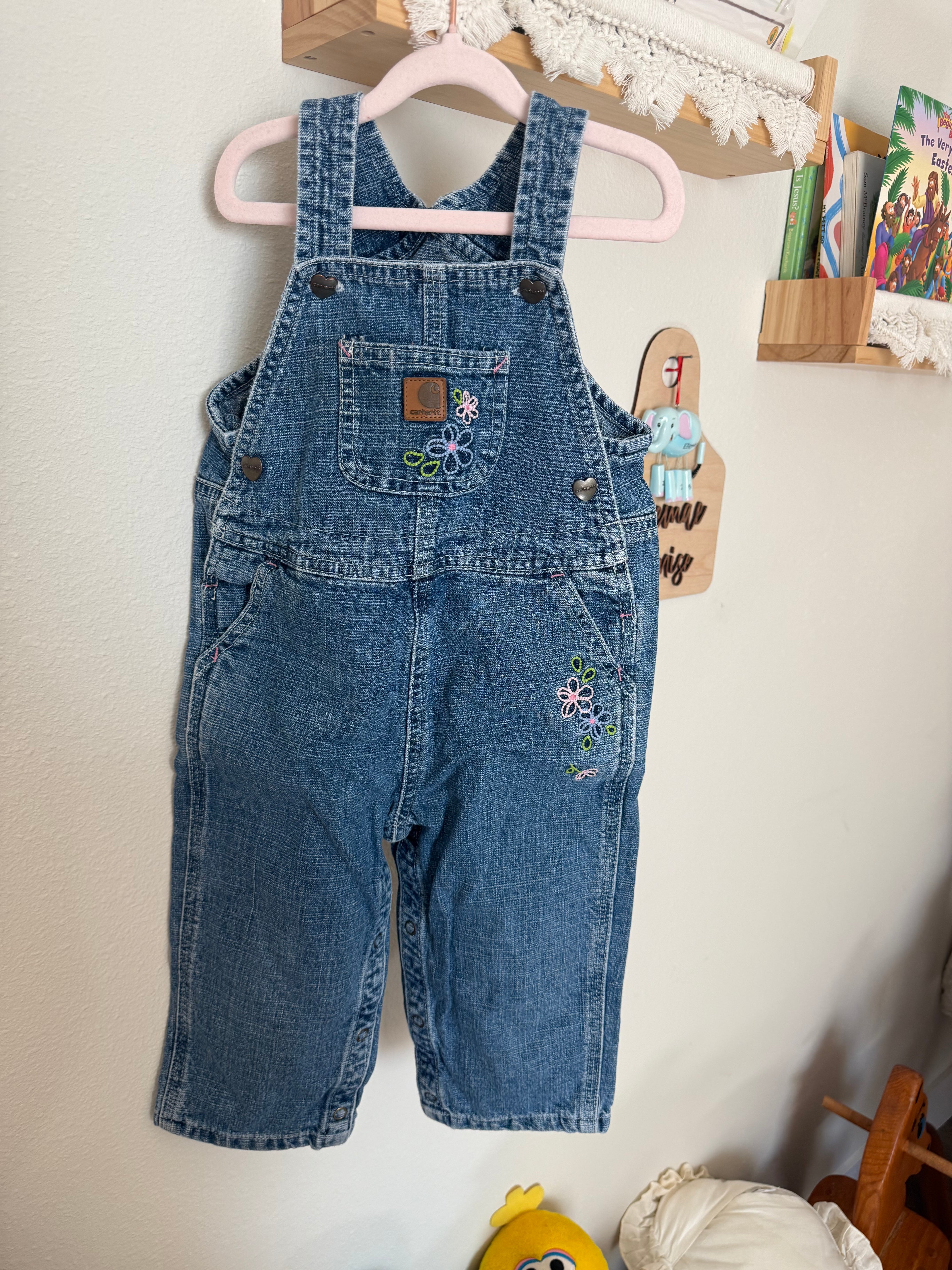 Y2K Carhartt Embroidered Overalls