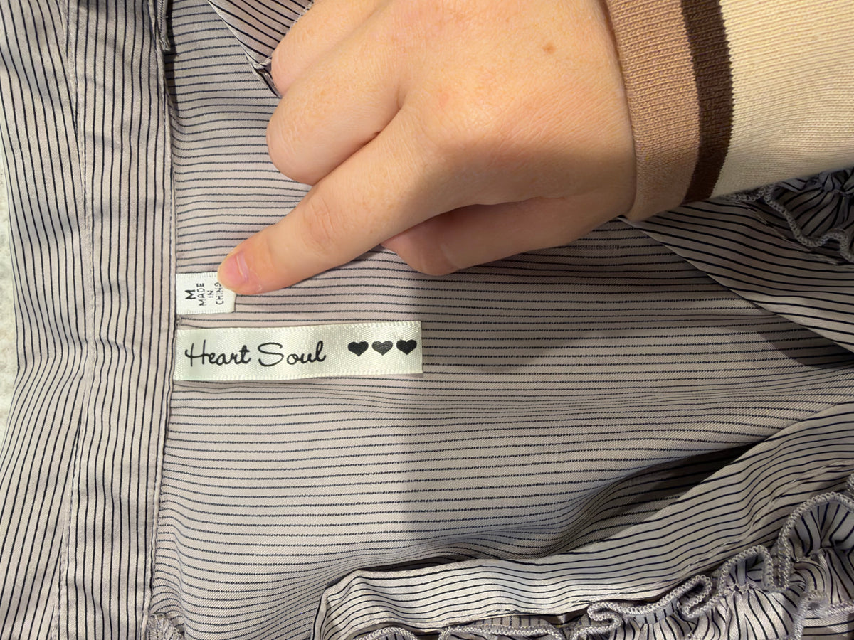 Y2K Black and Silver Blouse