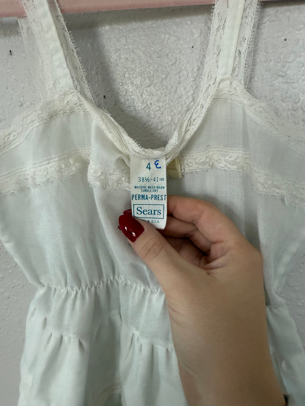Vintage White With Lace Detailing Dress