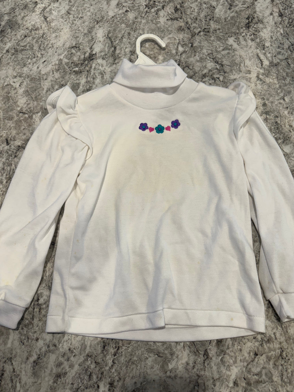 Vintage Basic Floral Turtleneck
