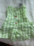 Vintage Green Gingham Cherry Tank