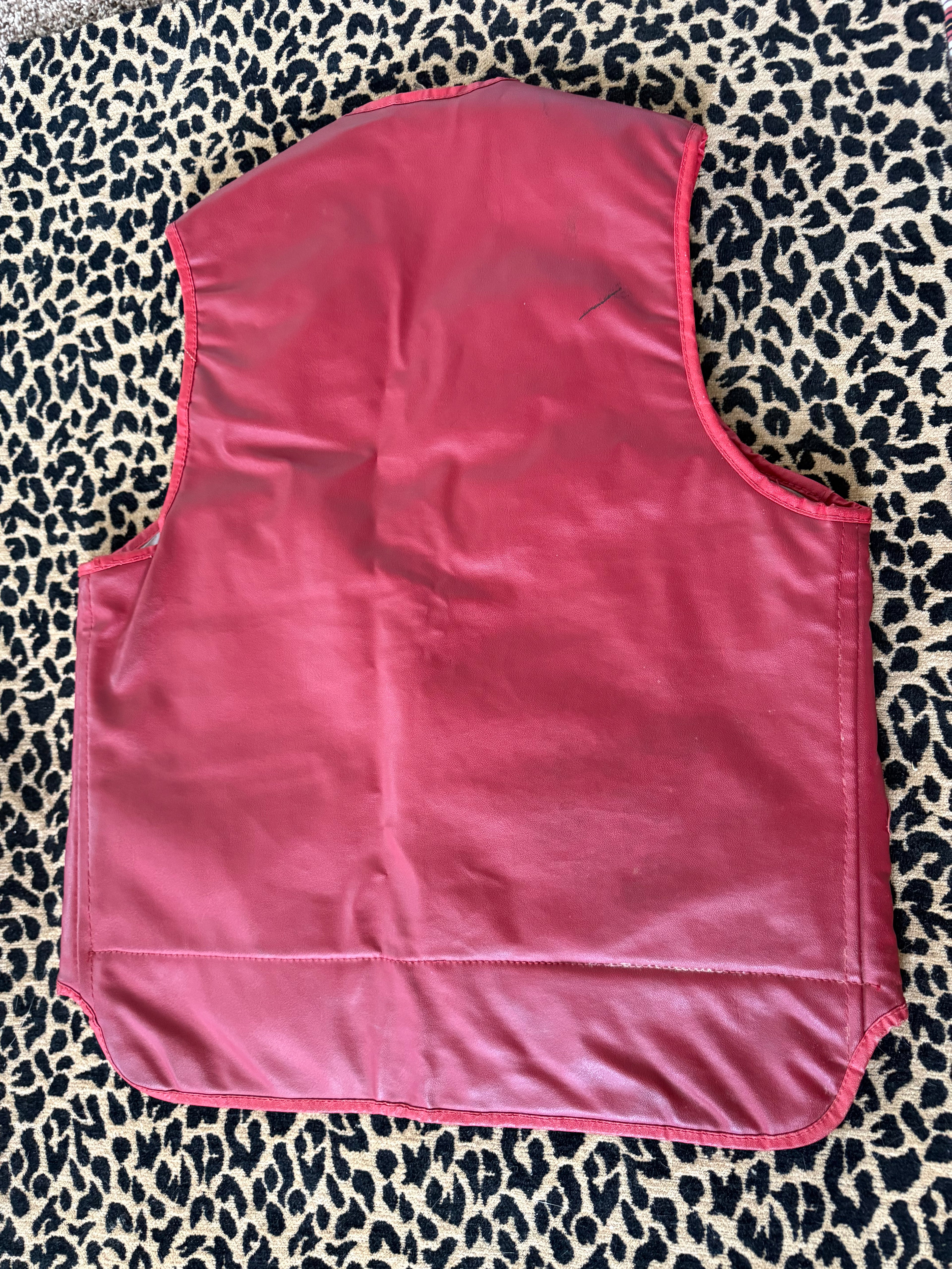 Vintage Red Leather Vest