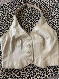 Vintage Tan Leather Halter Top
