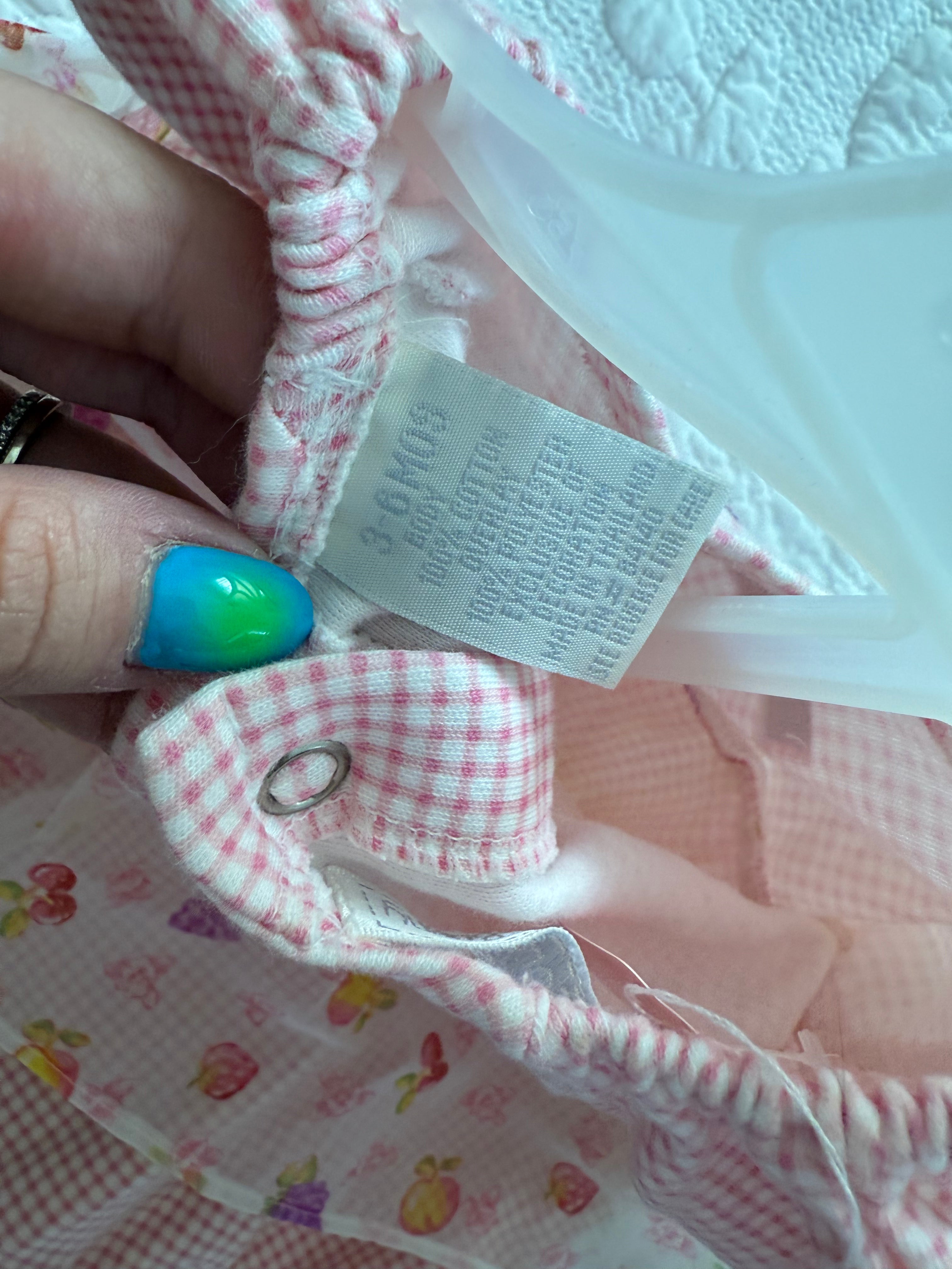 Vintage Gingham Jumper with attached Fruit Skirt