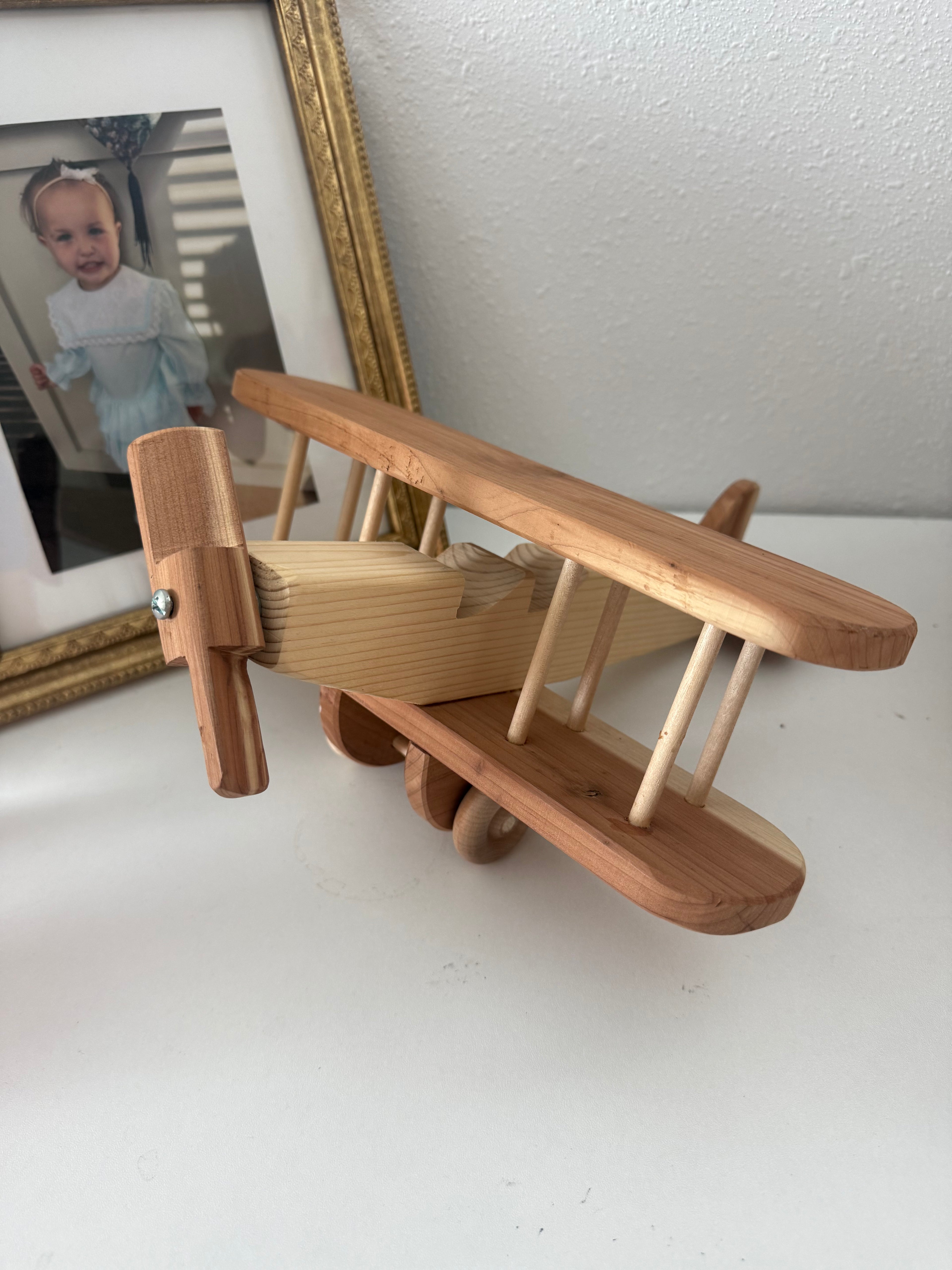 Vintage Wooden Airplane Model