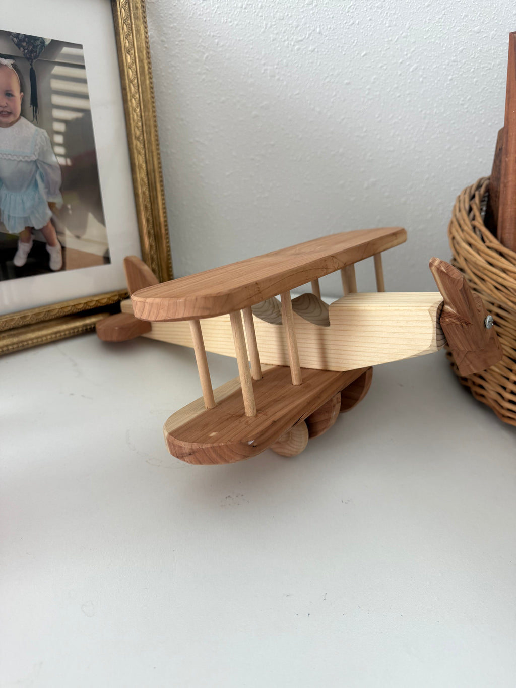 Vintage Wooden Airplane Model