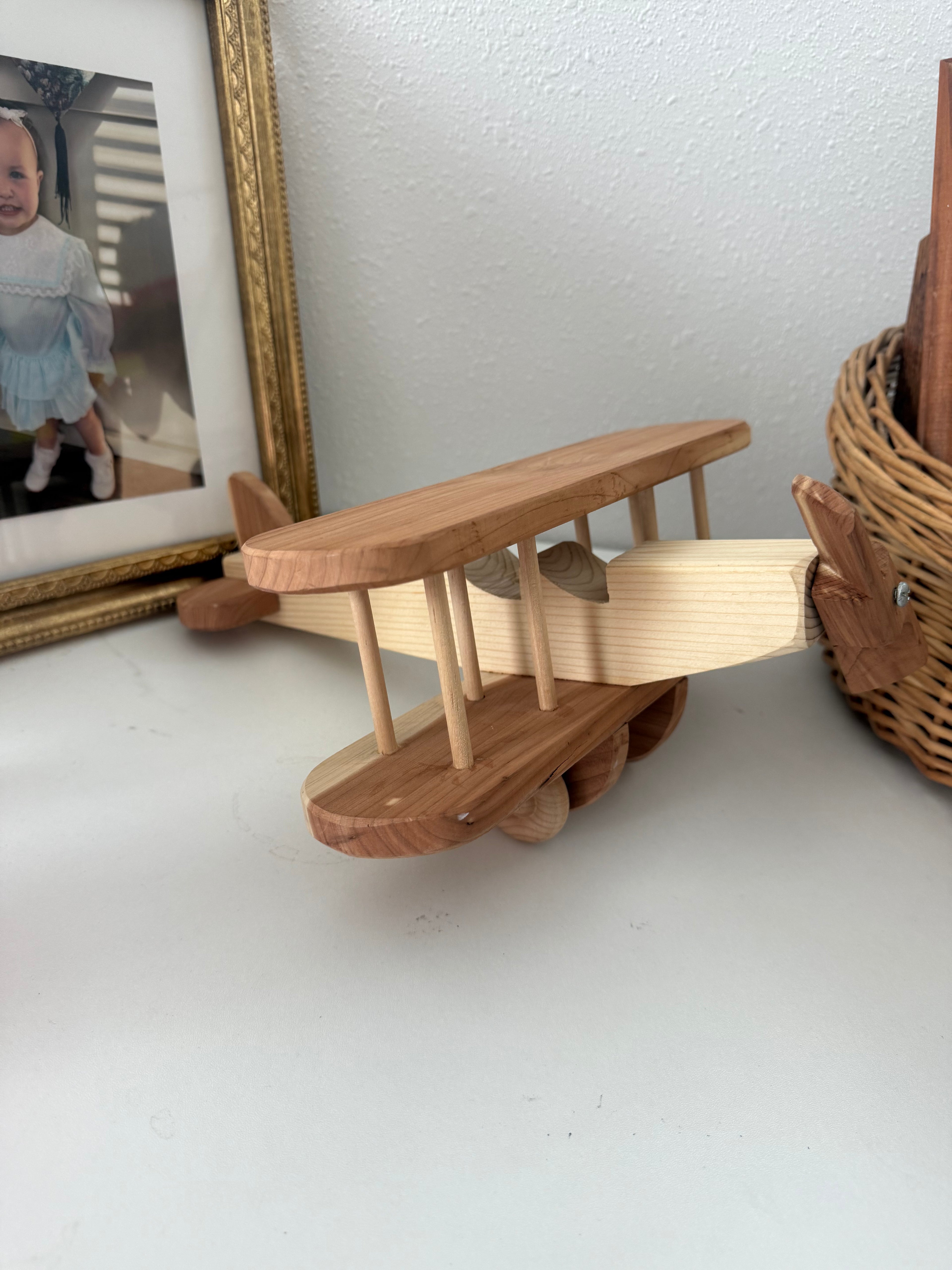 Vintage Wooden Airplane Model