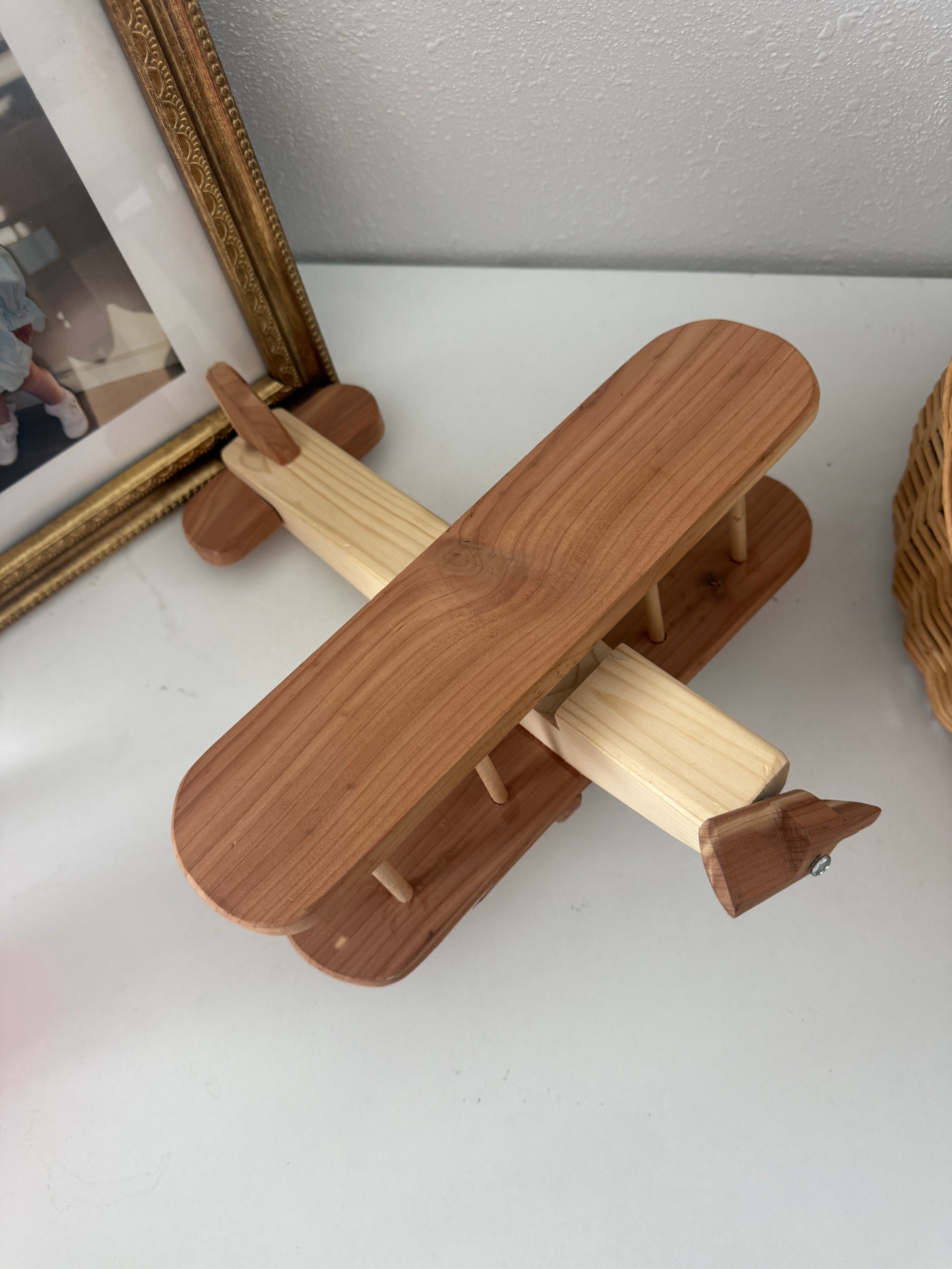 Vintage Wooden Airplane Model