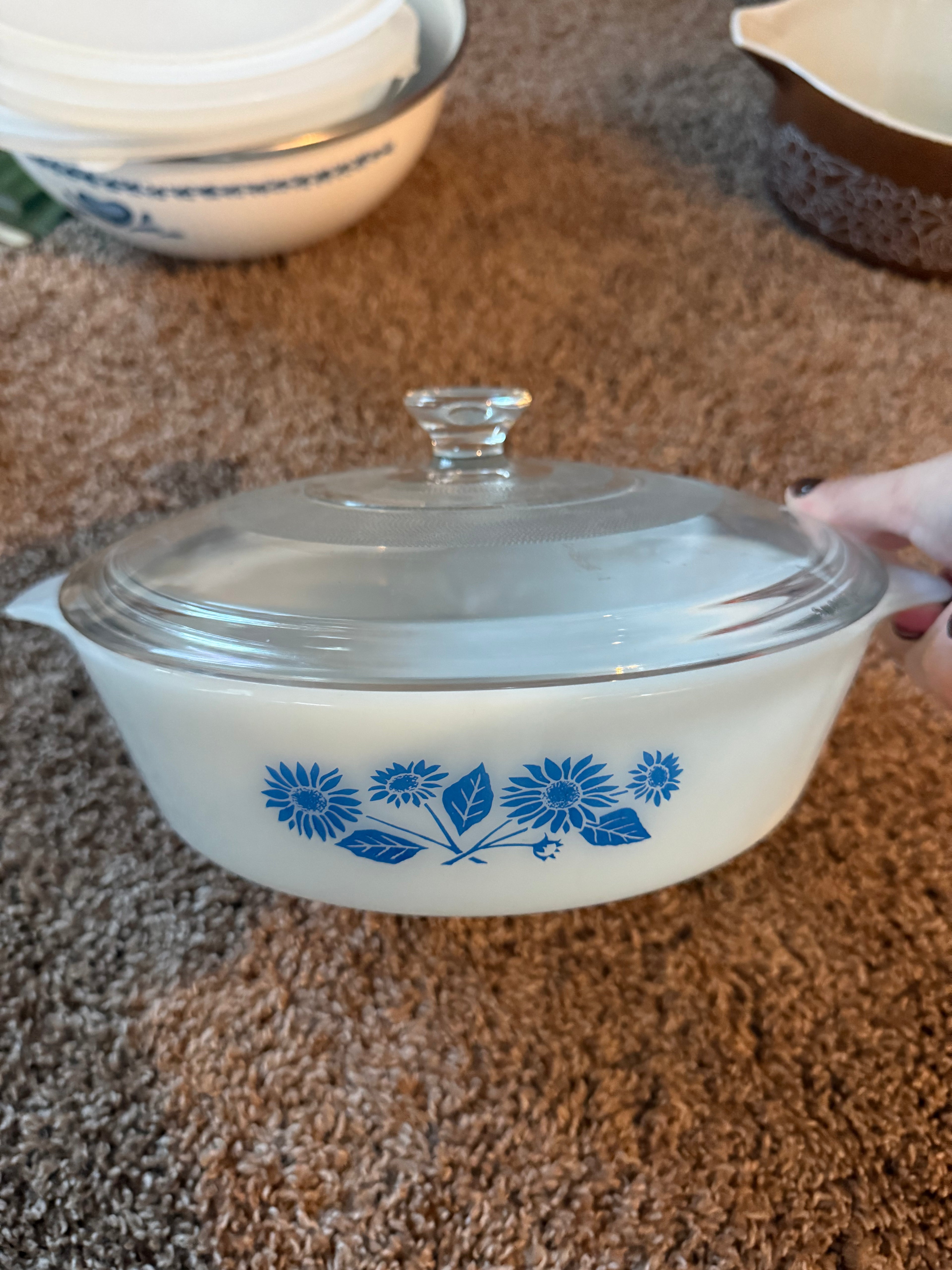 Antique FireKing Anchorhocking Casserole Dish with Lid