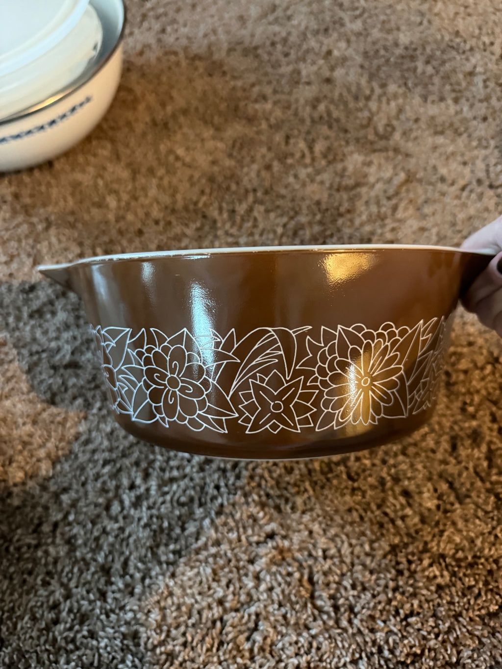 Vintage Woodland Pyrex 475-B