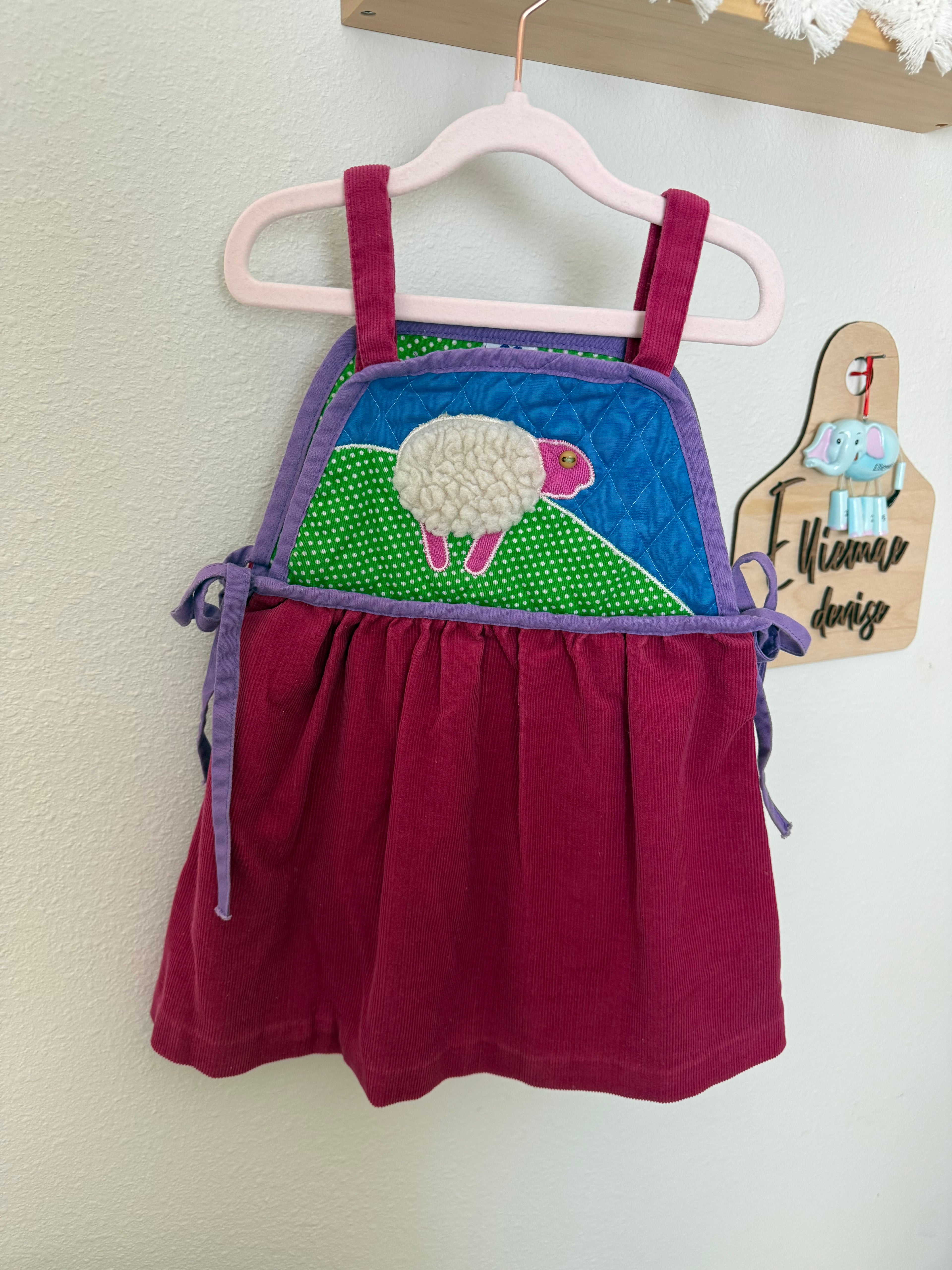 Vintage Quilted Sheep Dress