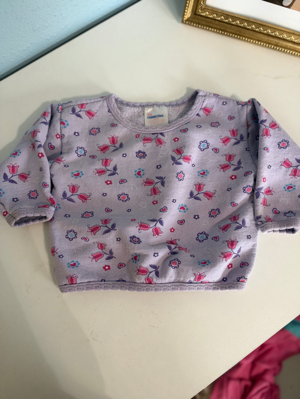 Vintage Purple and Pink Patterned Crewneck