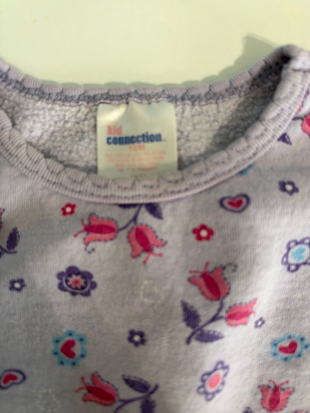 Vintage Purple and Pink Patterned Crewneck