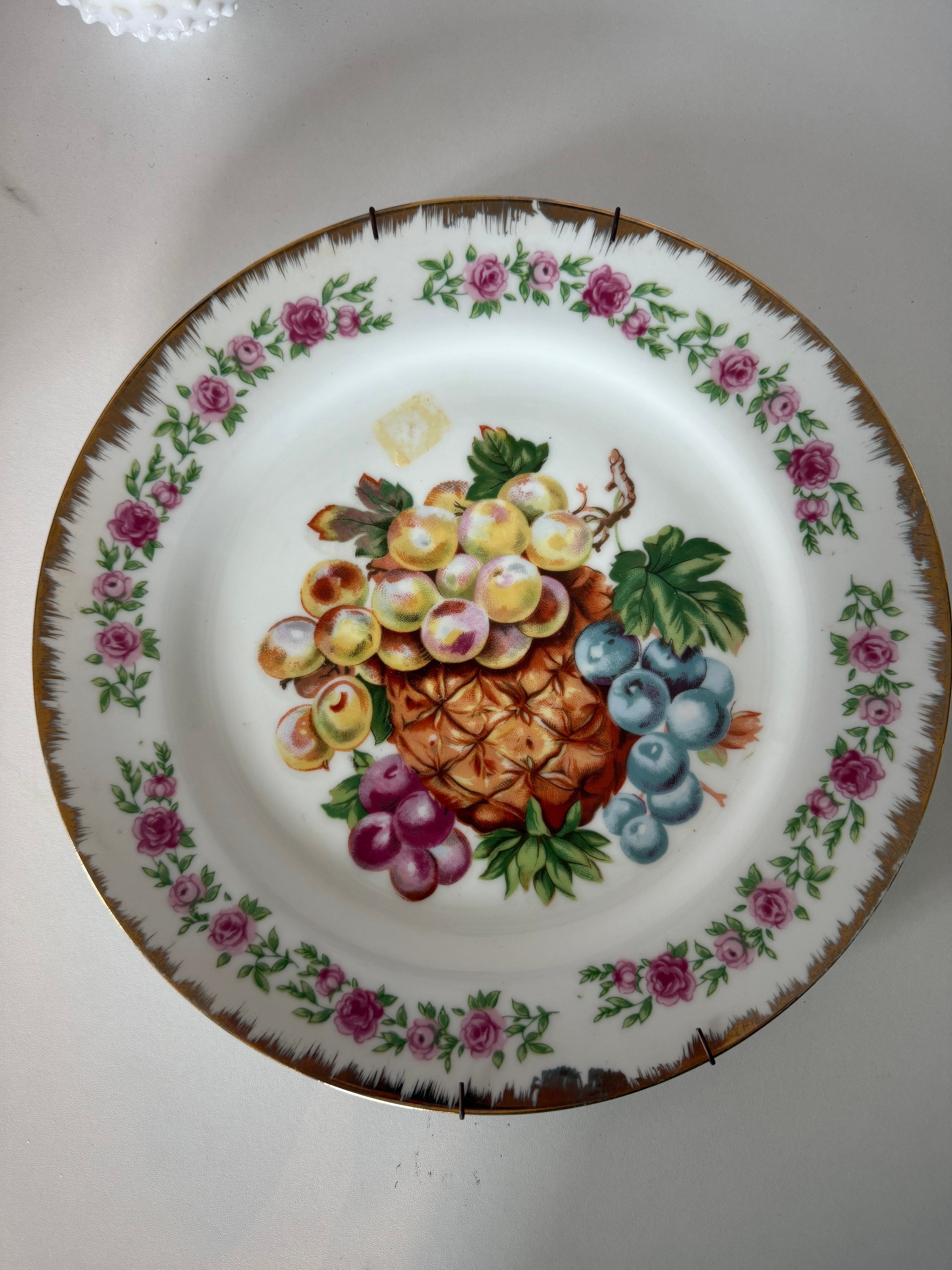 Vintage Fruit Plate w/ Hanger