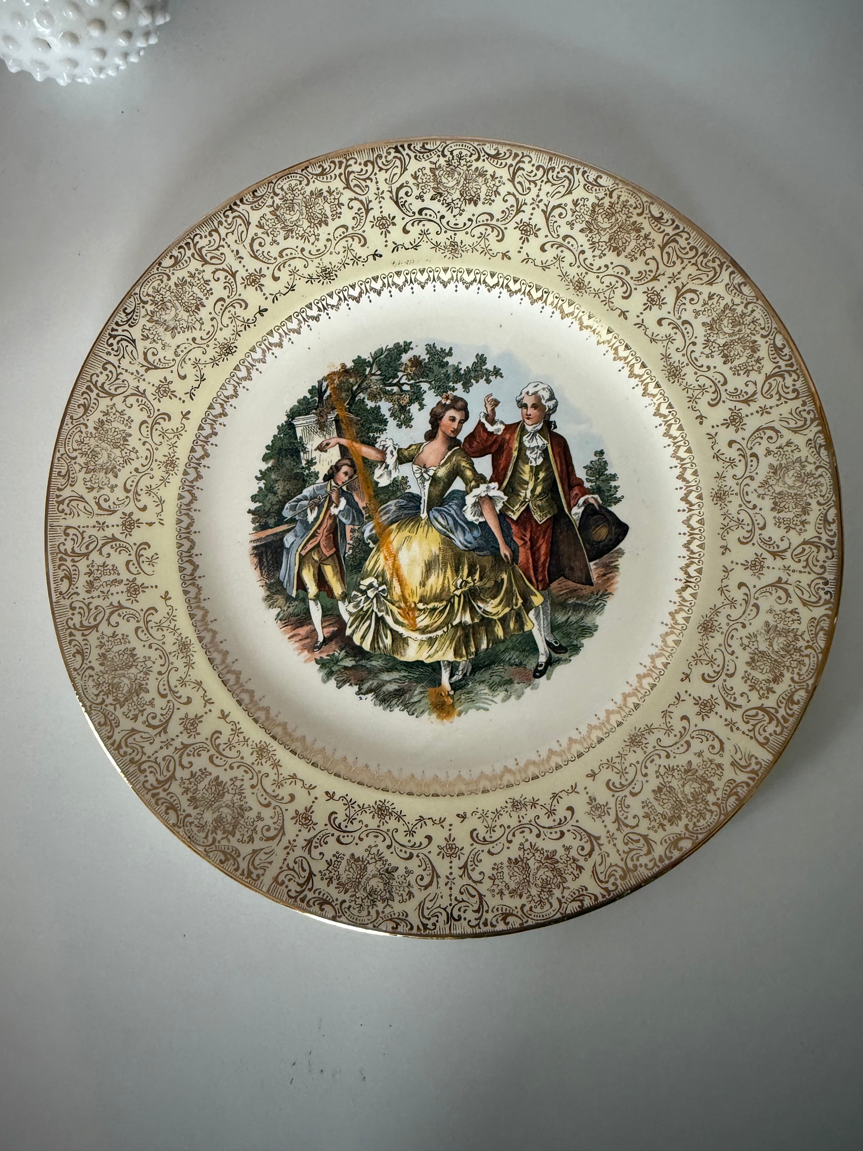 Antique 23k Gold Renaissance themed Salem china Plate