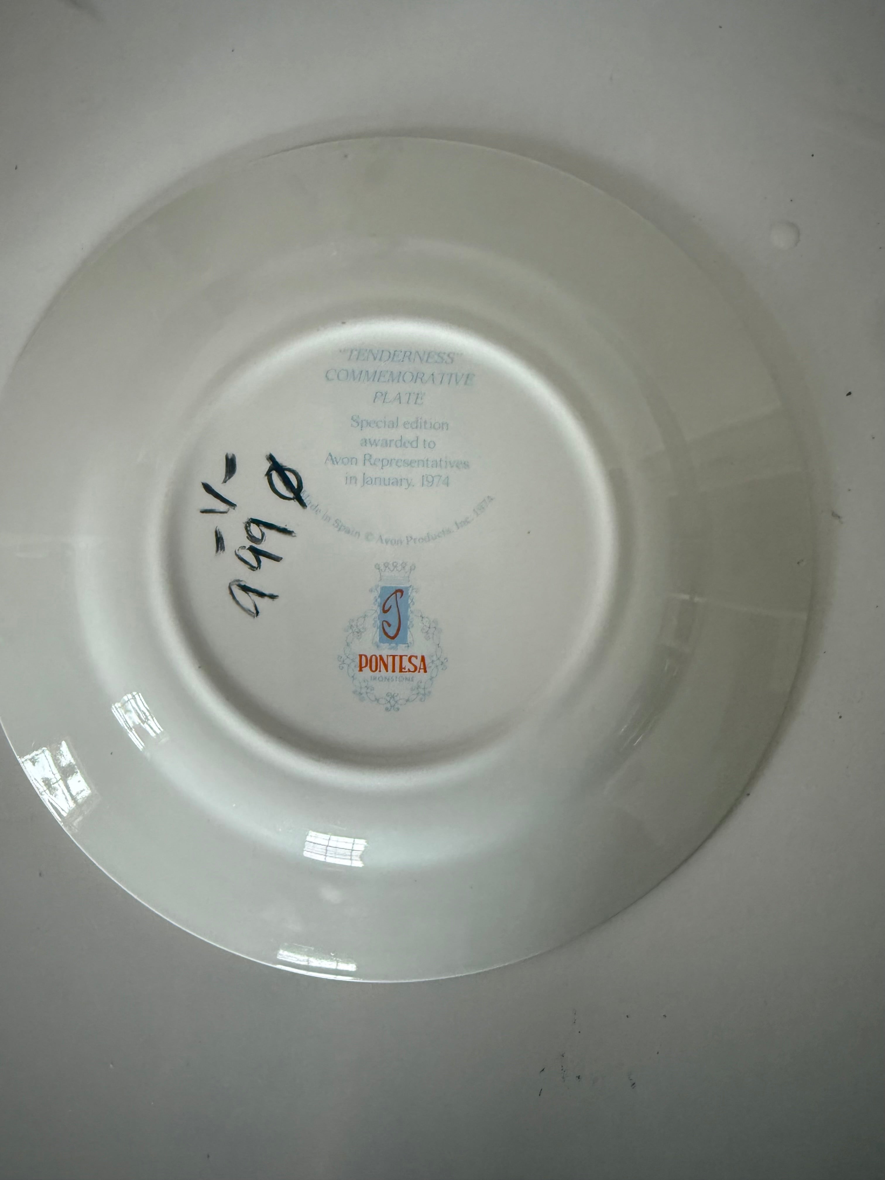 Vintage 1974 Avon Anniversary Mother and Kids Plate