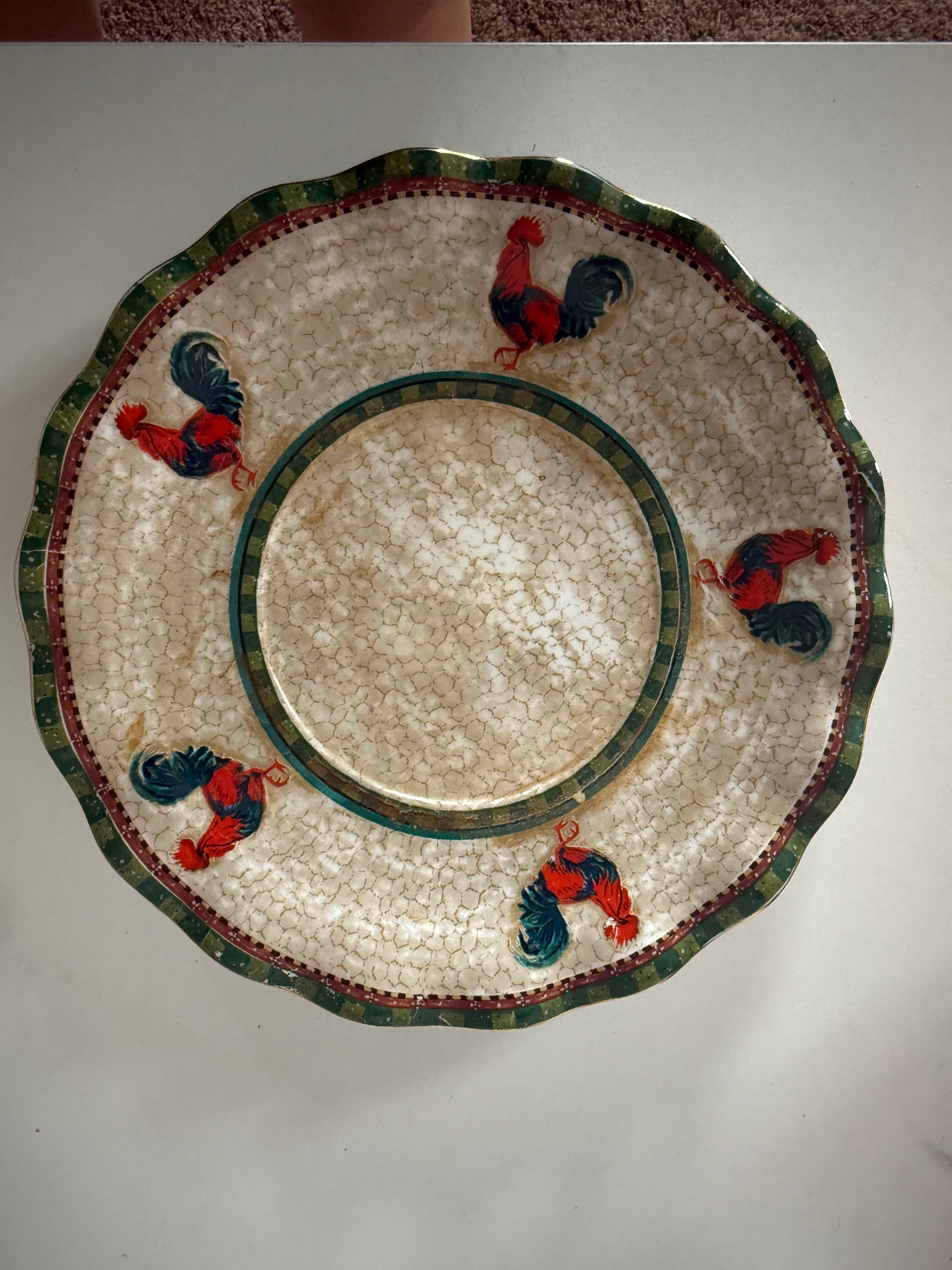 Vintage Rooster Plate