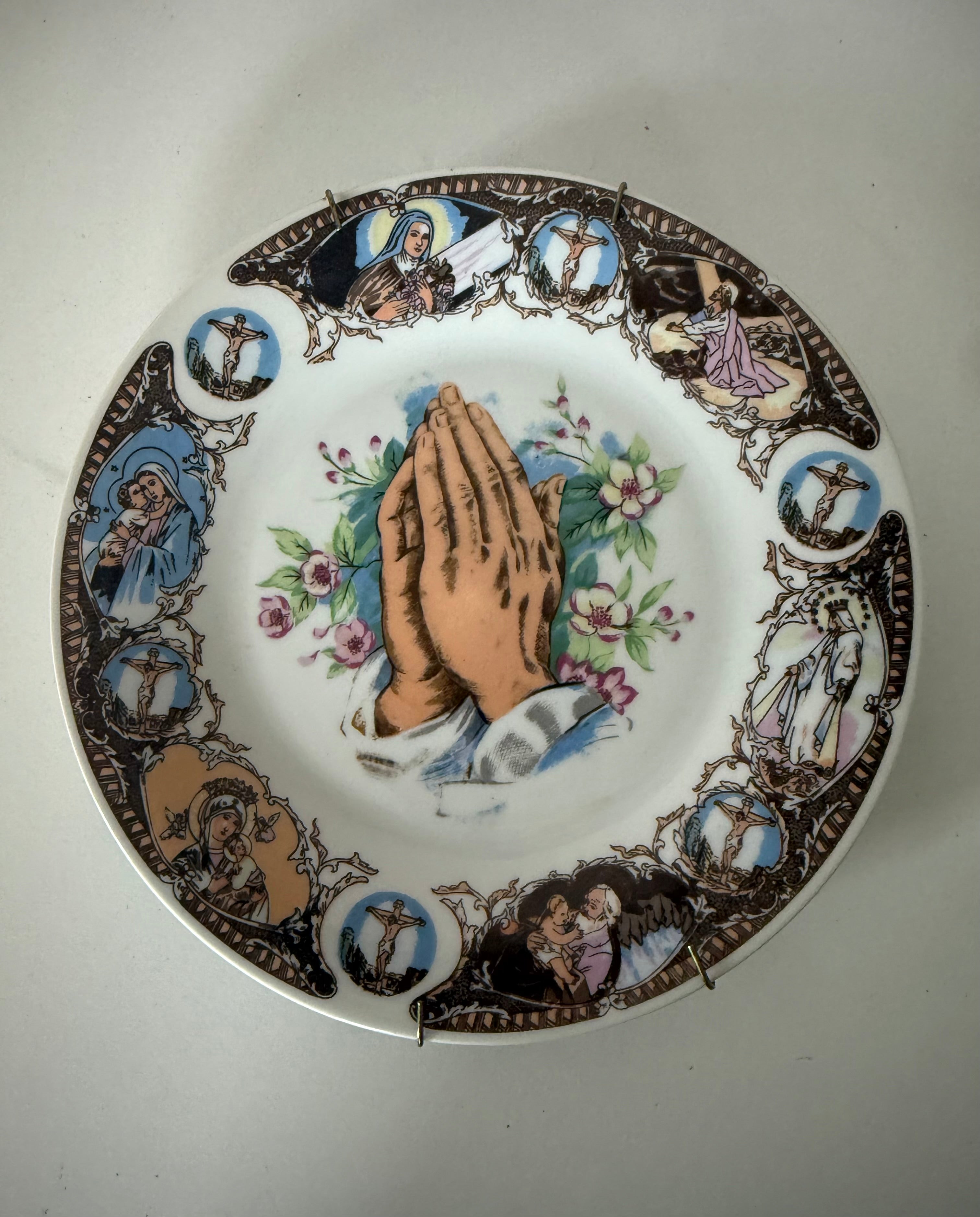 Antique Praying Hands Plate