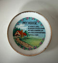Vintage "My House" Quote Plate
