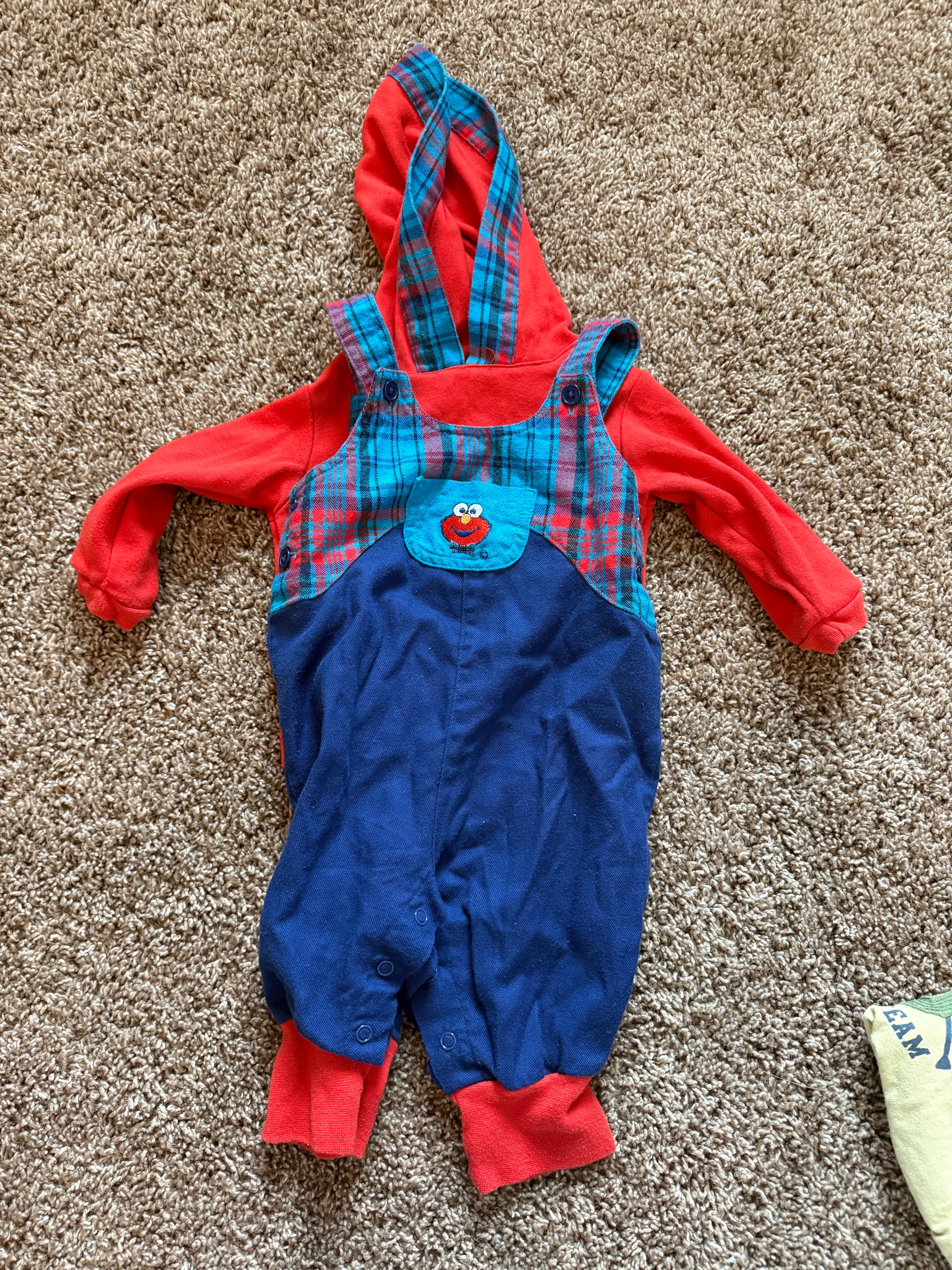 Vintage Elmo Overall Set