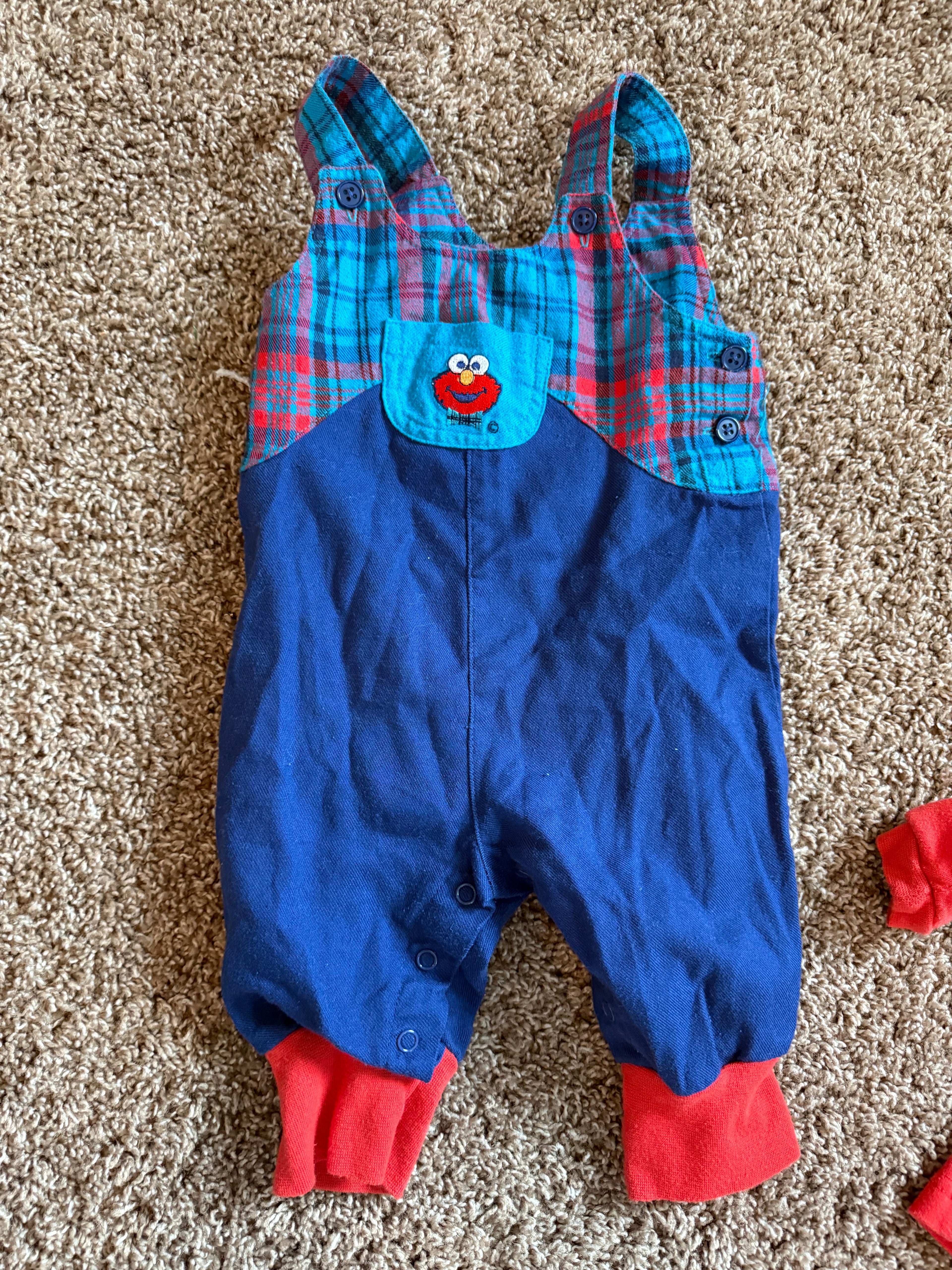Vintage Elmo Overall Set