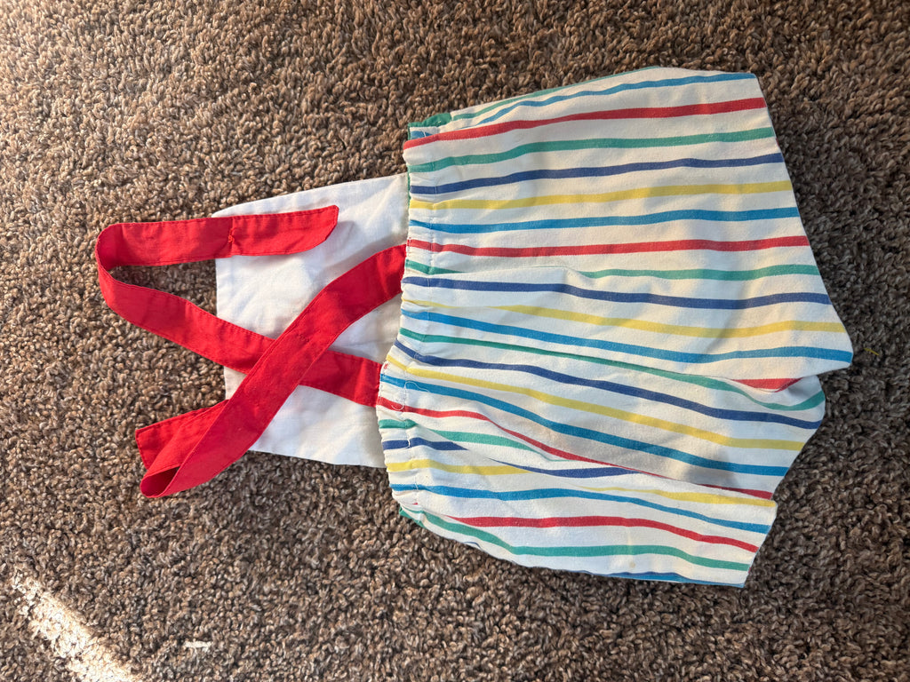 Vintage Balloon Striped Overalls
