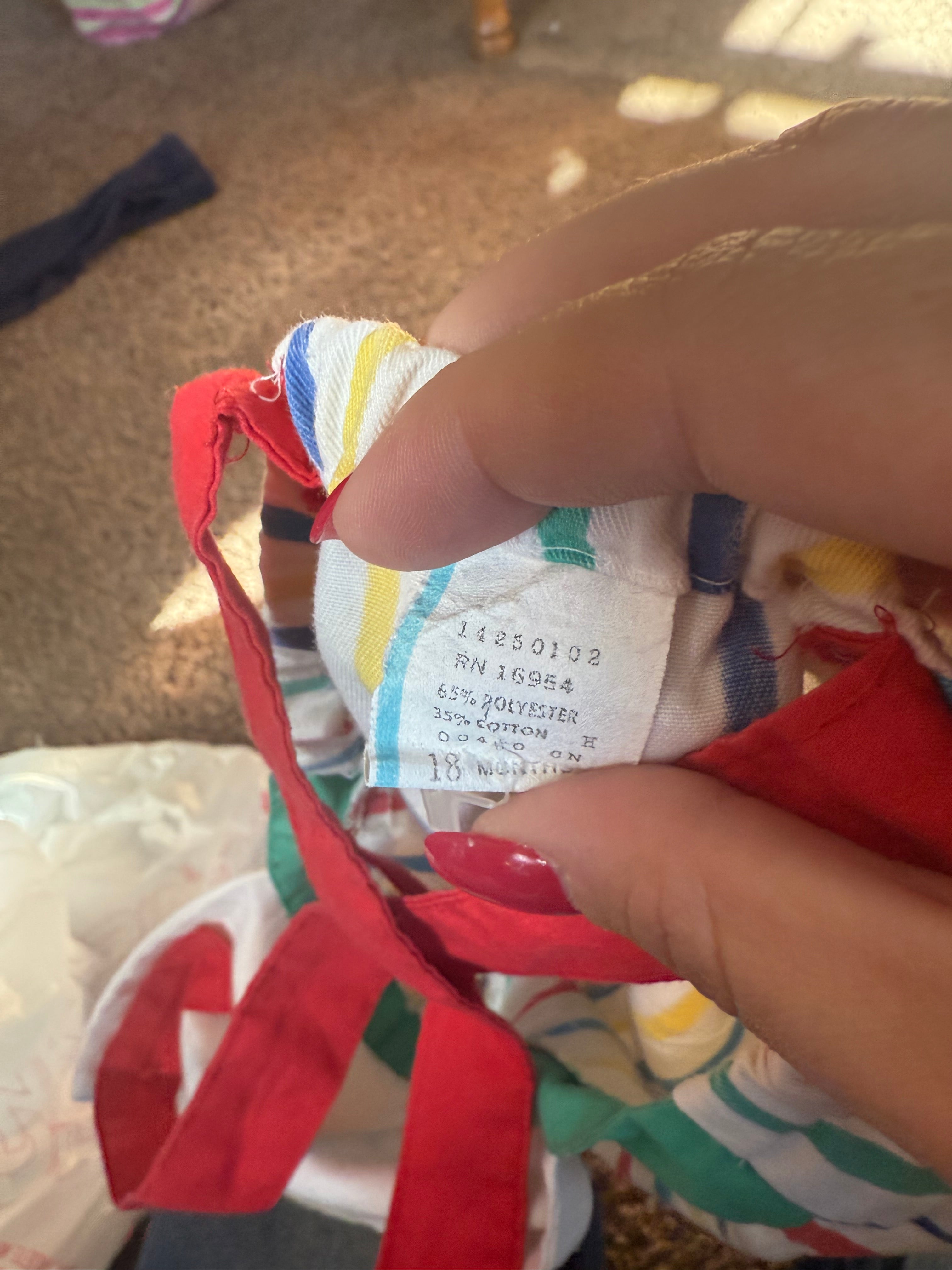 Vintage Balloon Striped Overalls