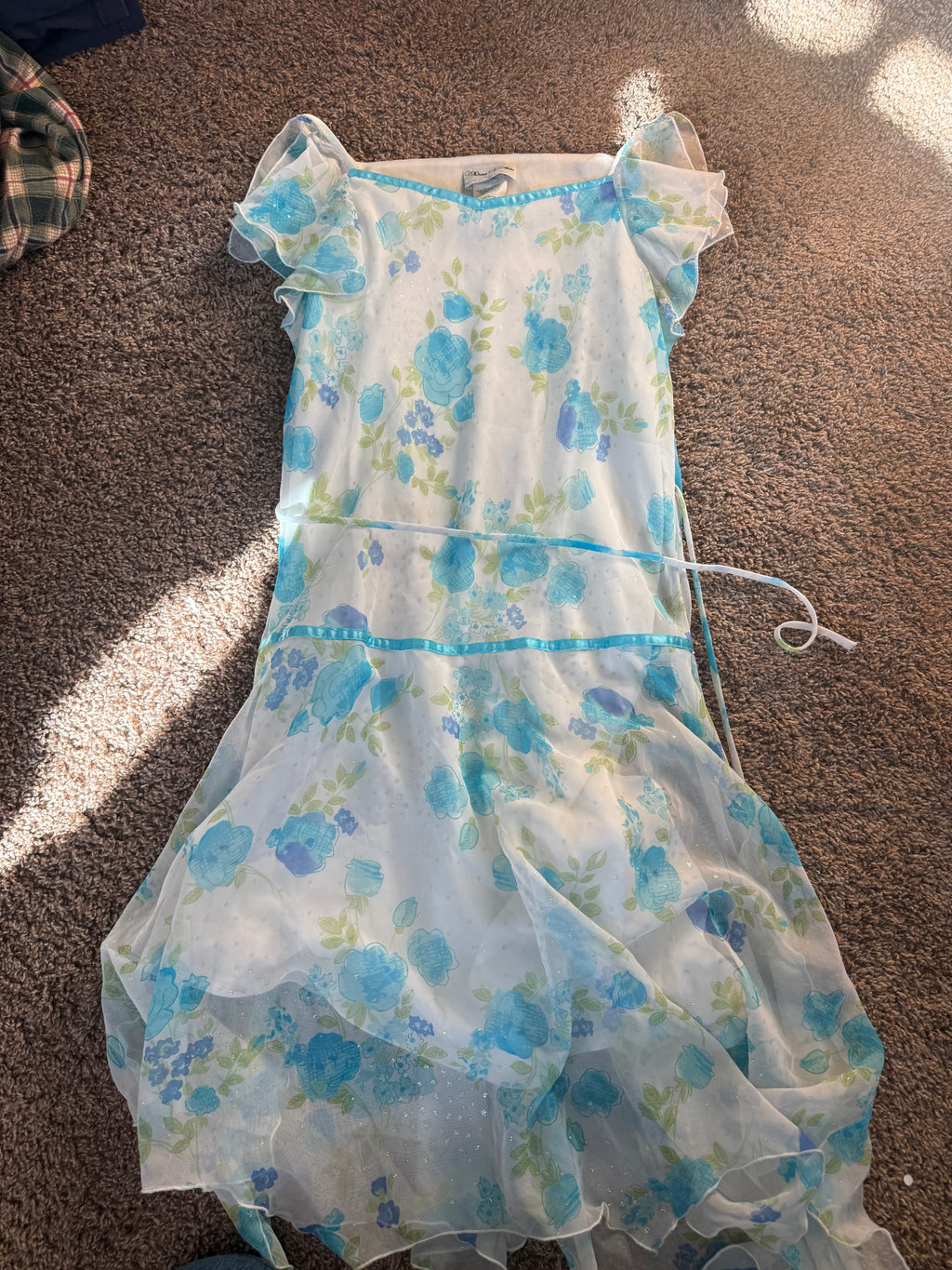 Y2K Blue and Green Dress