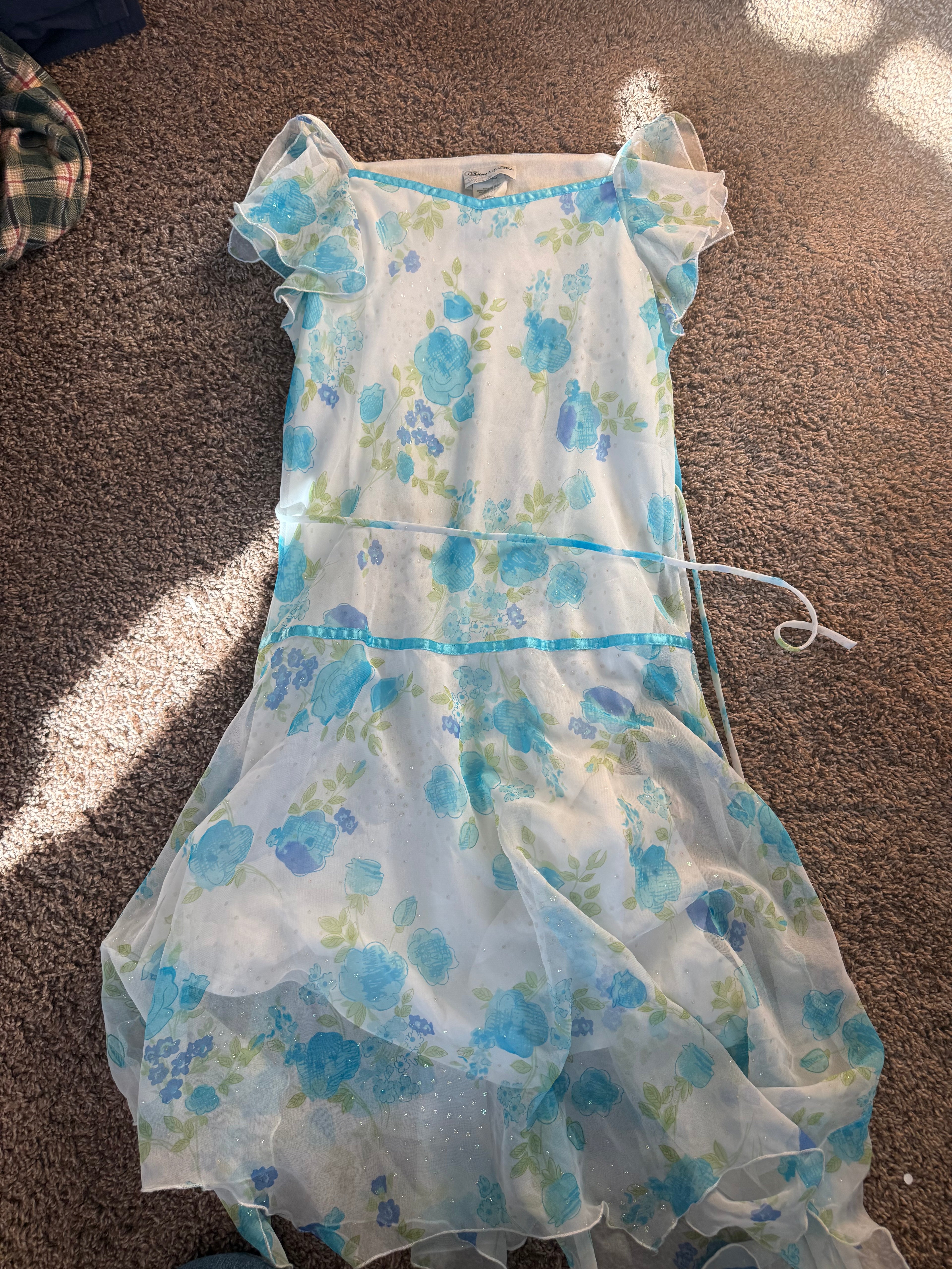 Y2K Blue and Green Dress