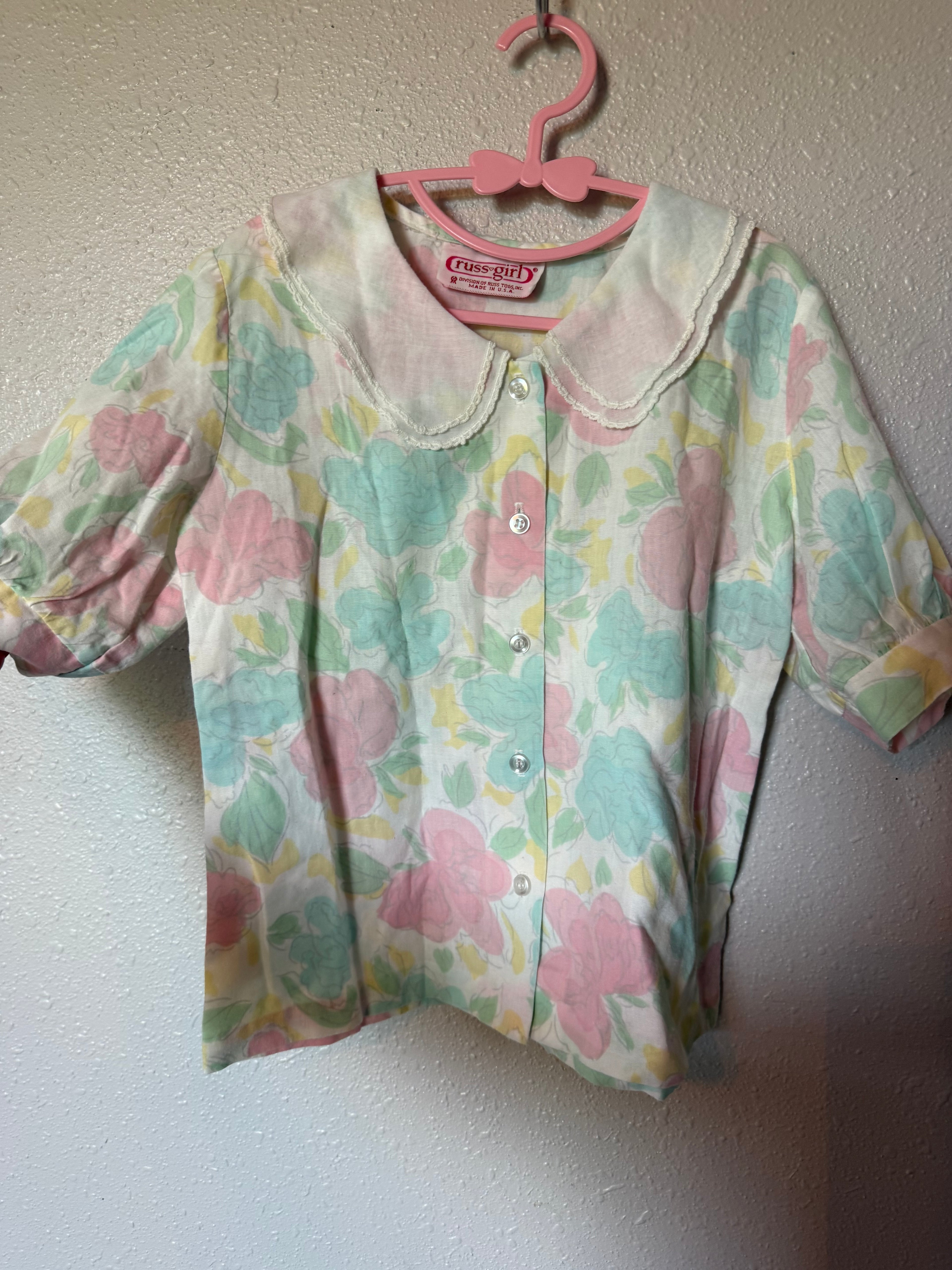 Vintage Pastel Floral 2-Piece Set
