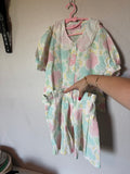 Vintage Pastel Floral 2-Piece Set