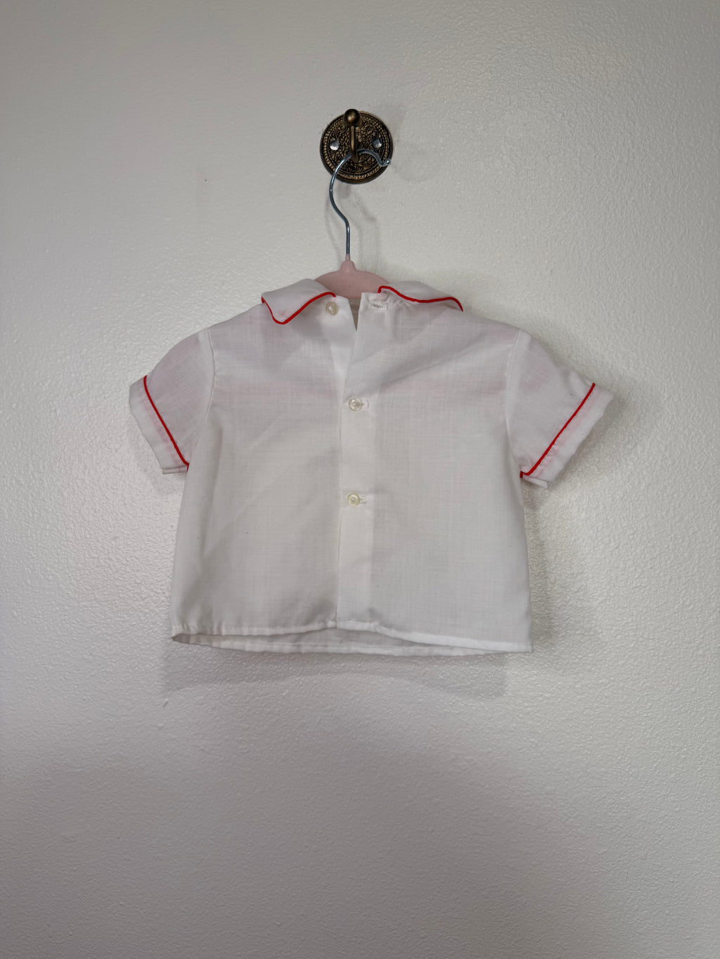 Vintage White Collared Top