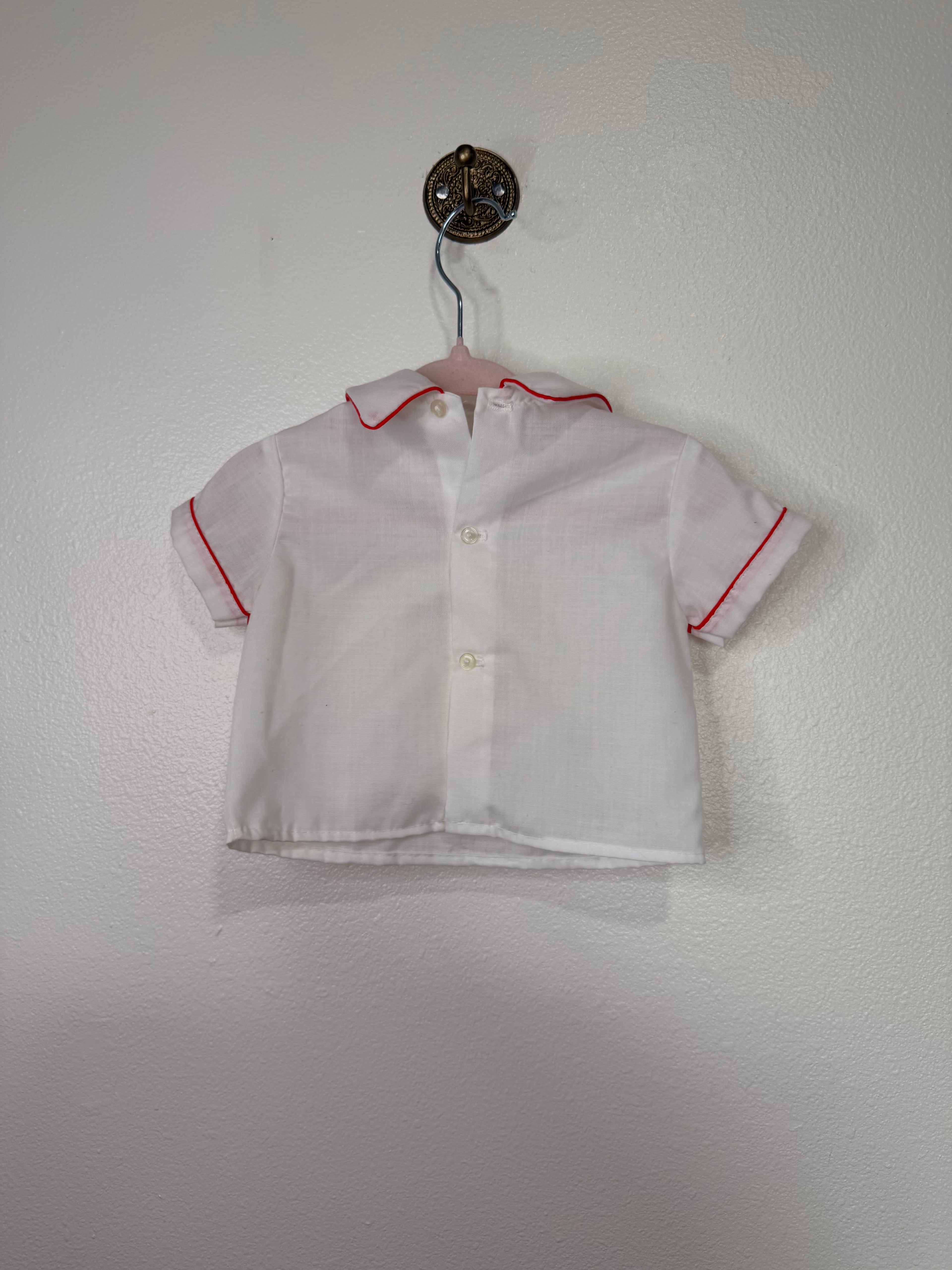 Vintage White Collared Top