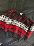 Vintage Red and Black Sweater