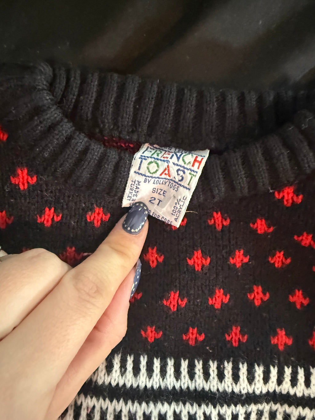 Vintage Red and Black Sweater