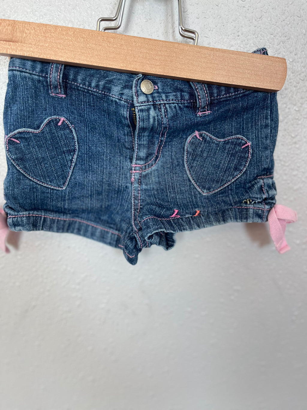 Y2K Guess Jean Shorts with Pink Details