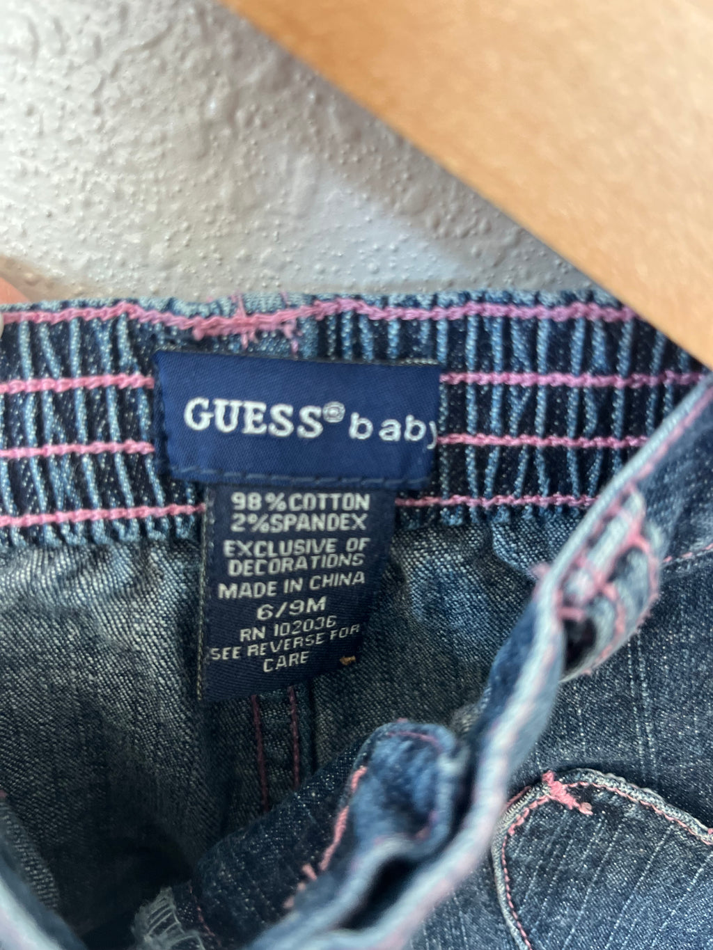 Y2K Guess Jean Shorts with Pink Details