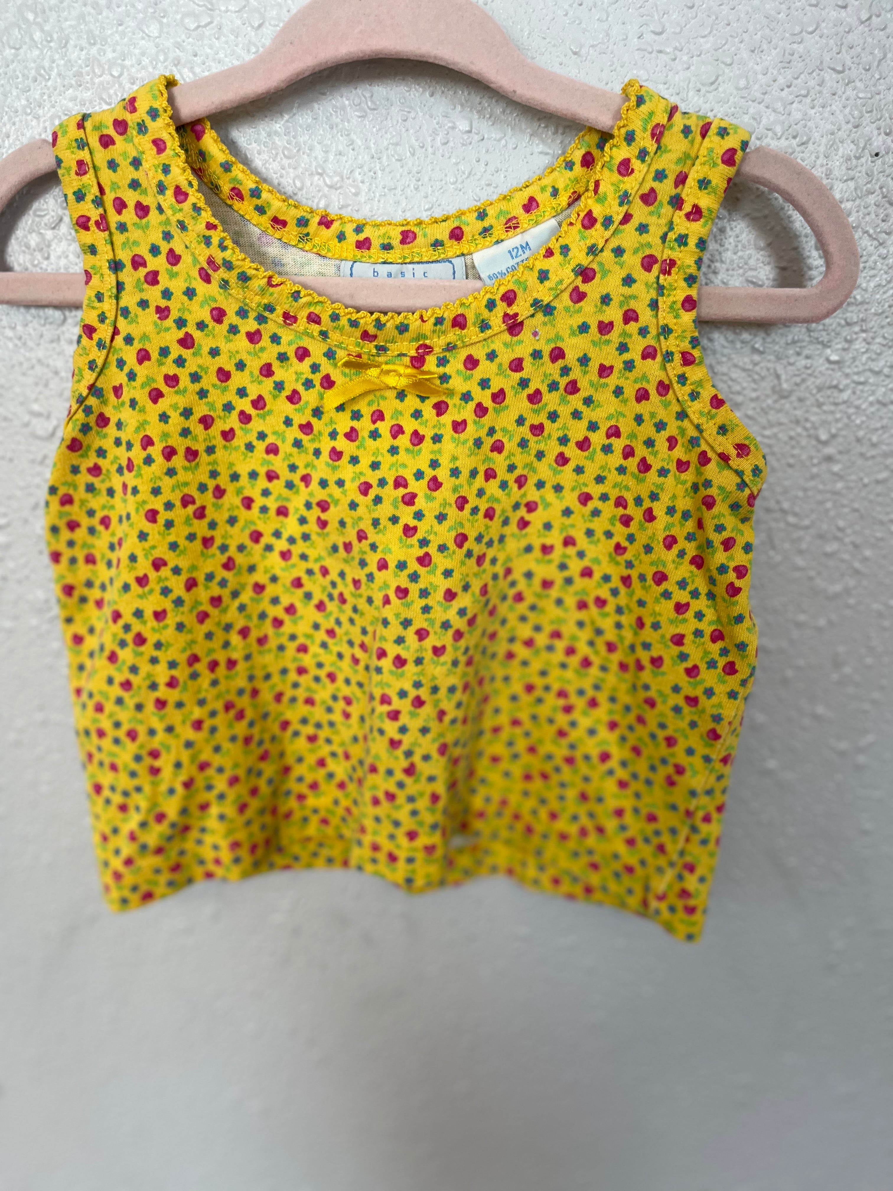 Vintage Basic Editions Yellow Floral Tank