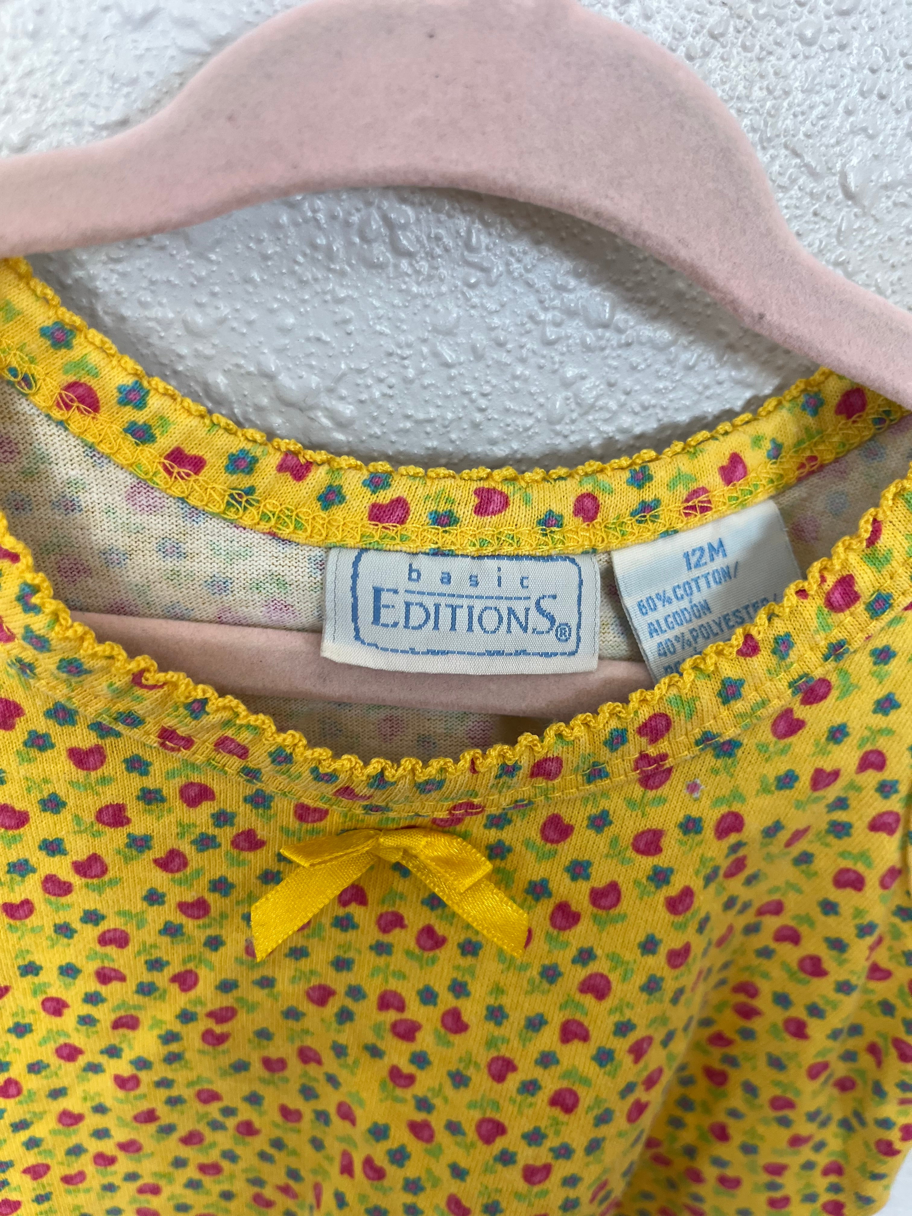 Vintage Basic Editions Yellow Floral Tank